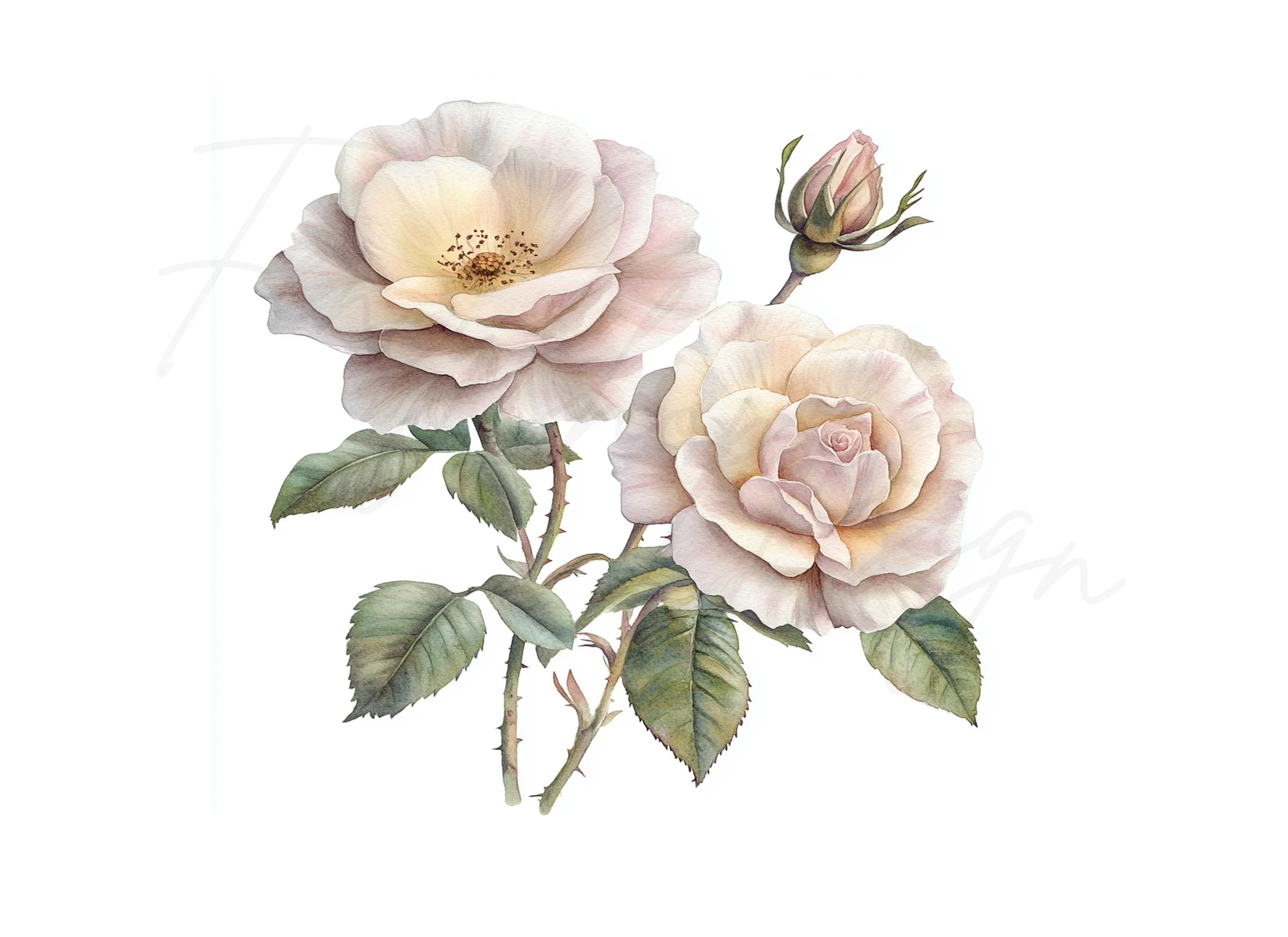 Elegant White Rose Clipart Bundle - Image 2