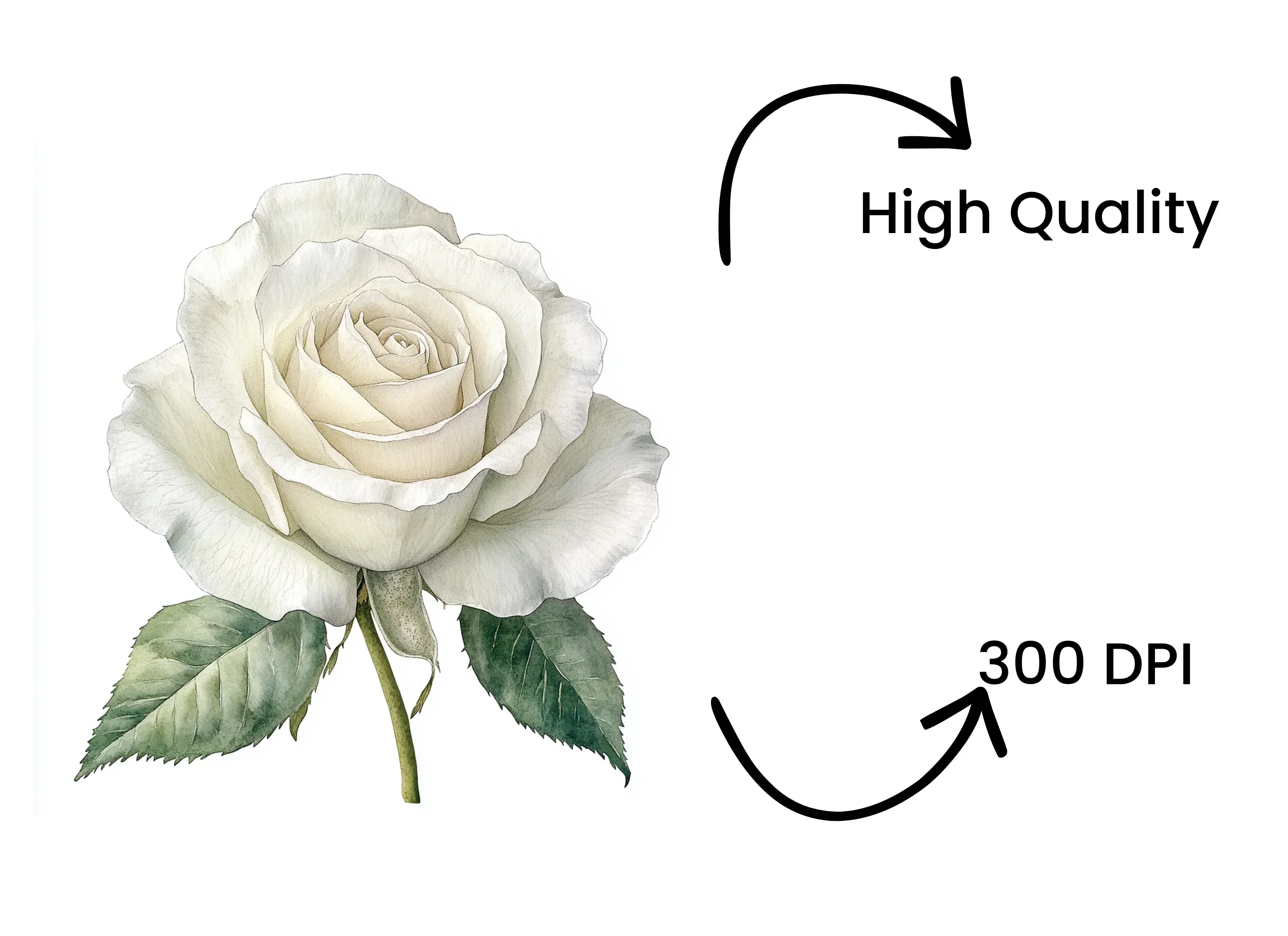 Elegant White Rose Clipart Bundle - Image 4