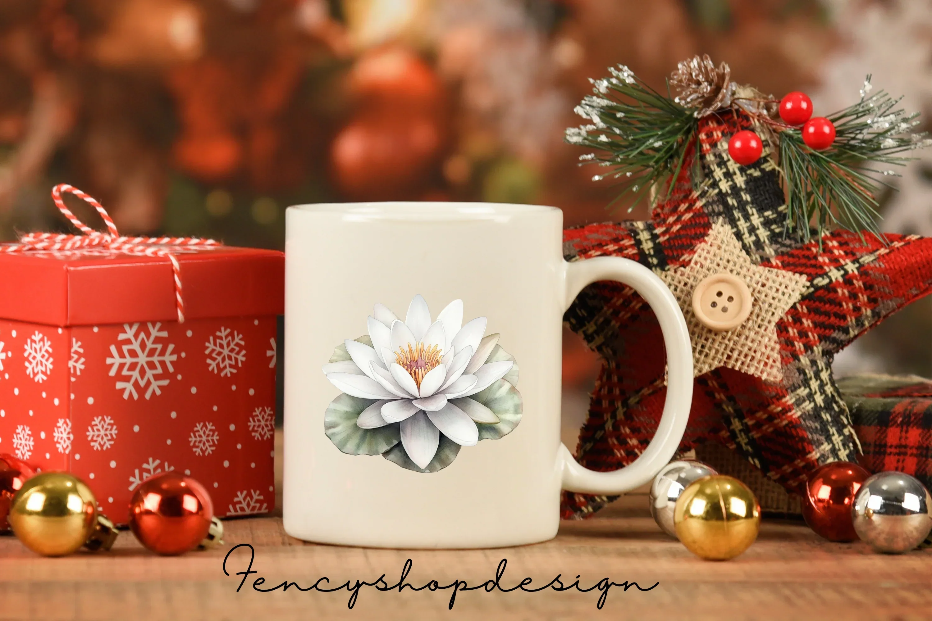 Elegant White Water Lily Clipart Bundle - Image 7