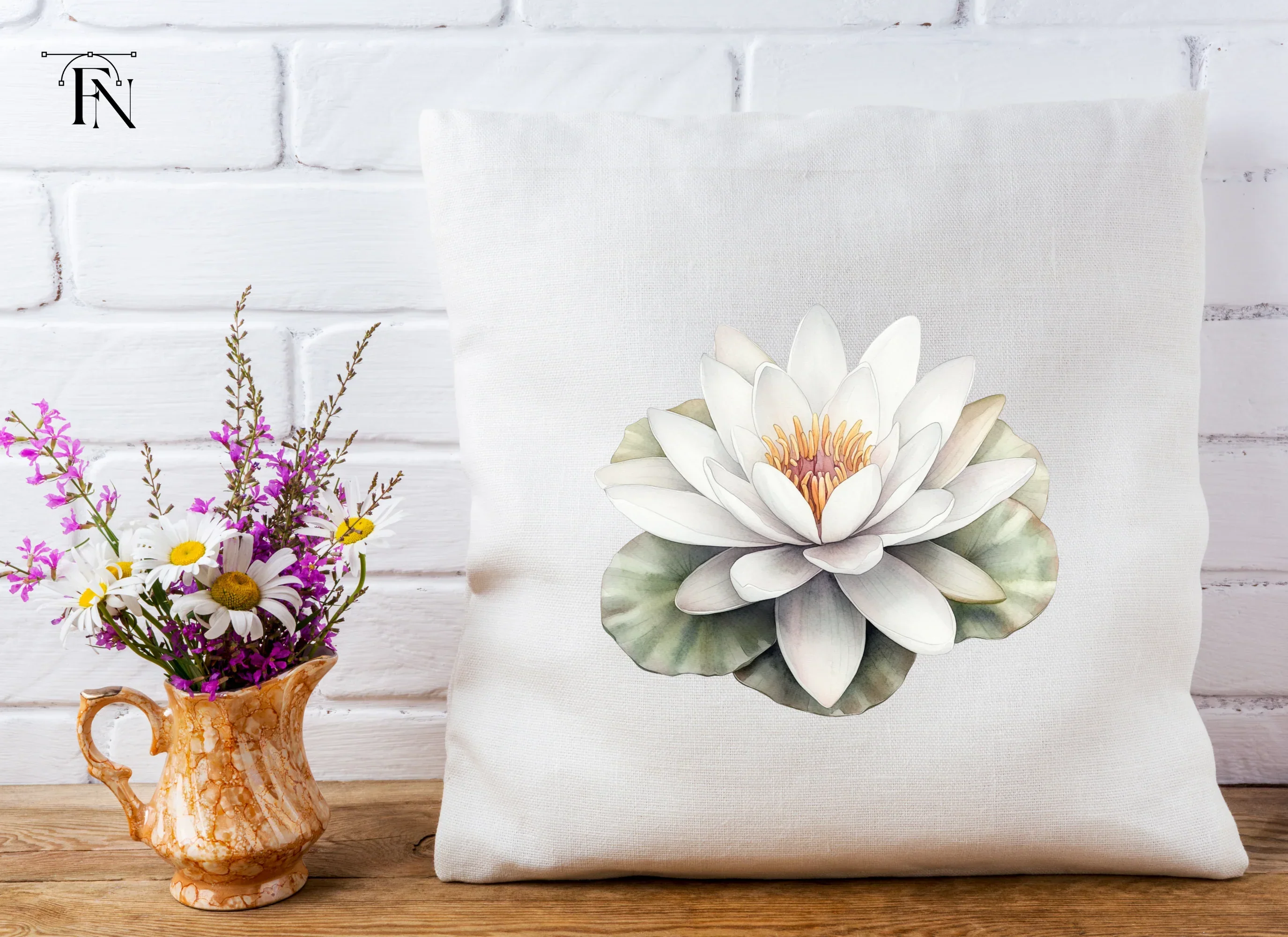 Elegant White Water Lily Clipart Bundle - Image 4