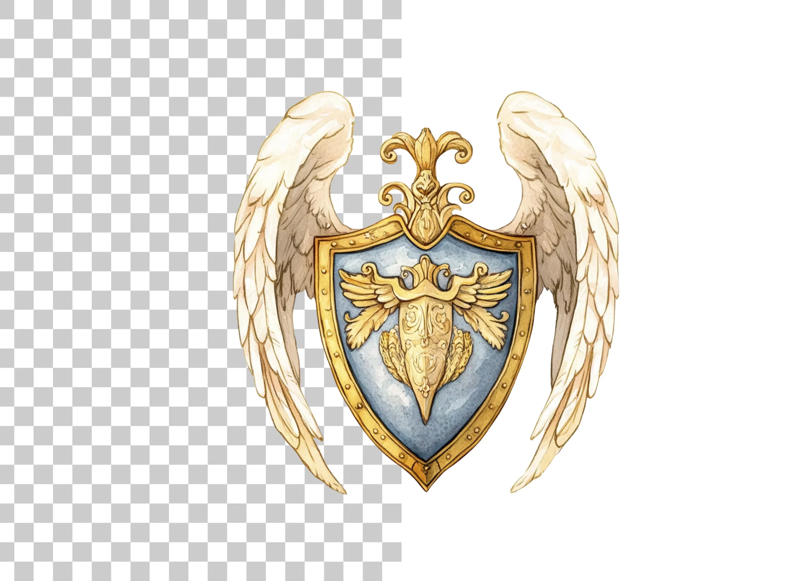 Elegant Winged Shield Clipart Bundle - Image 2