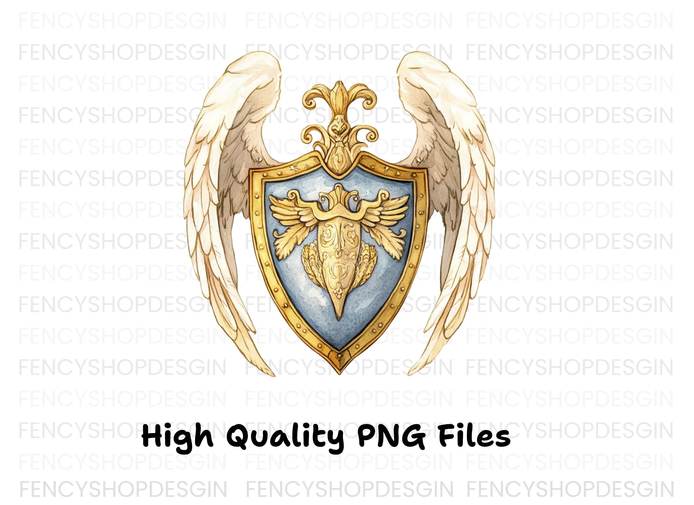 Elegant Winged Shield Clipart Bundle - Image 3