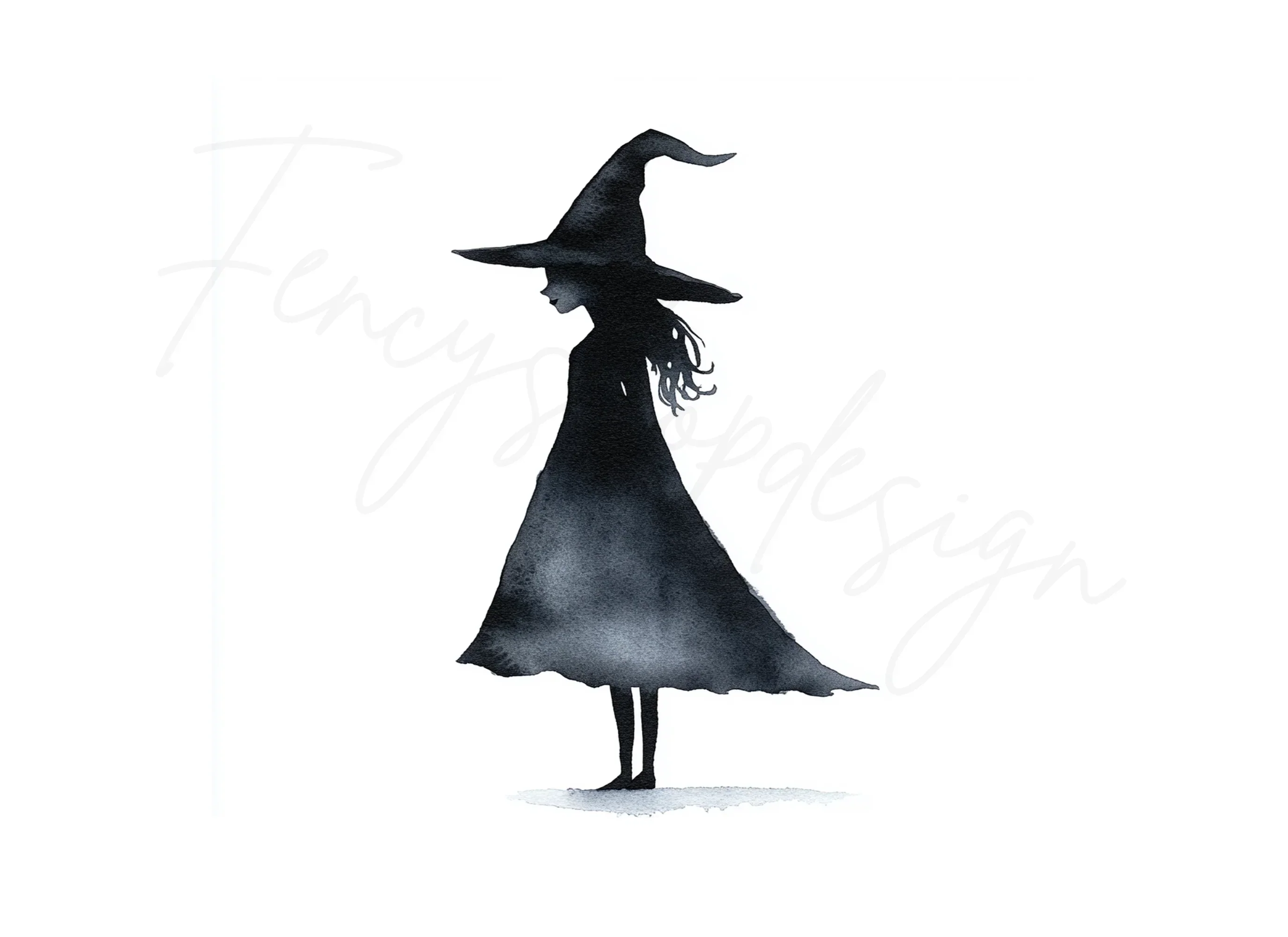 Elegant Witch Silhouette Clipart Bundle - Image 2