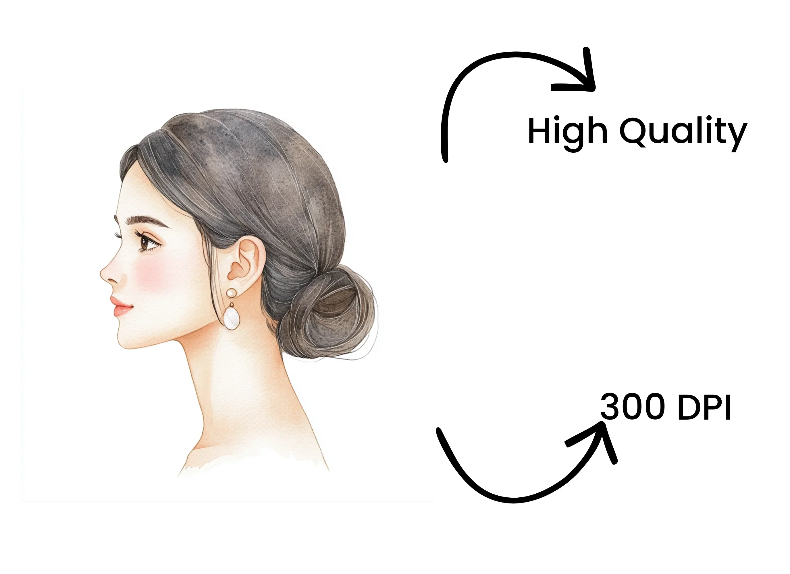 Elegant Women Bun Hairstyle Clipart Bundle - Image 4