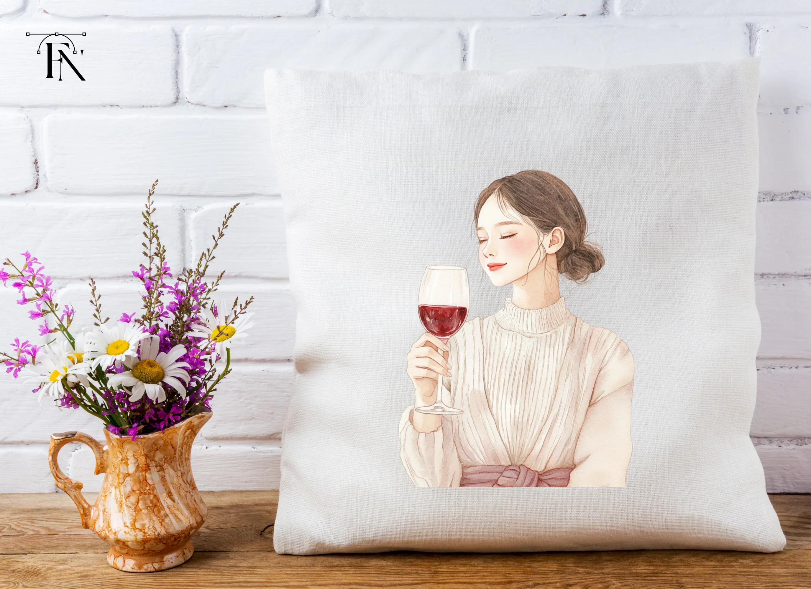 Elegant Women Enjoying Red Wine Clipart Bundle - Image 5
