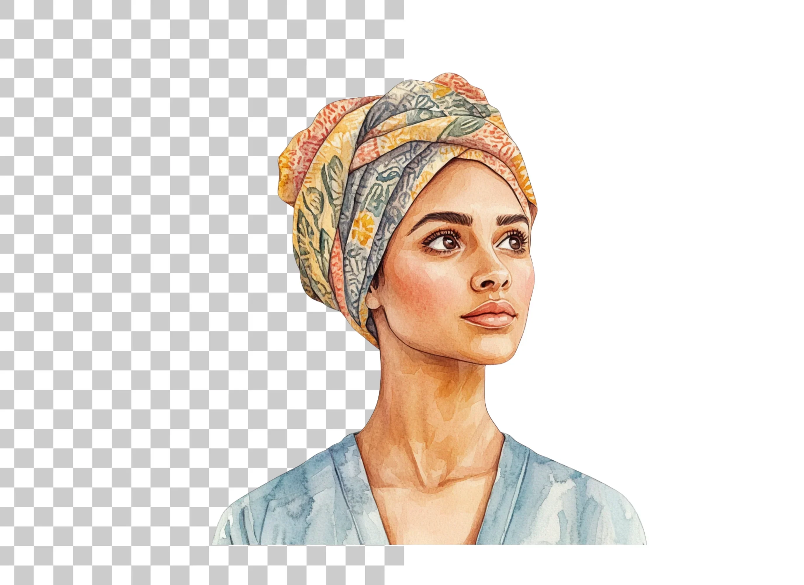 Elegant Women in Turban Clipart Bundle - Image 6