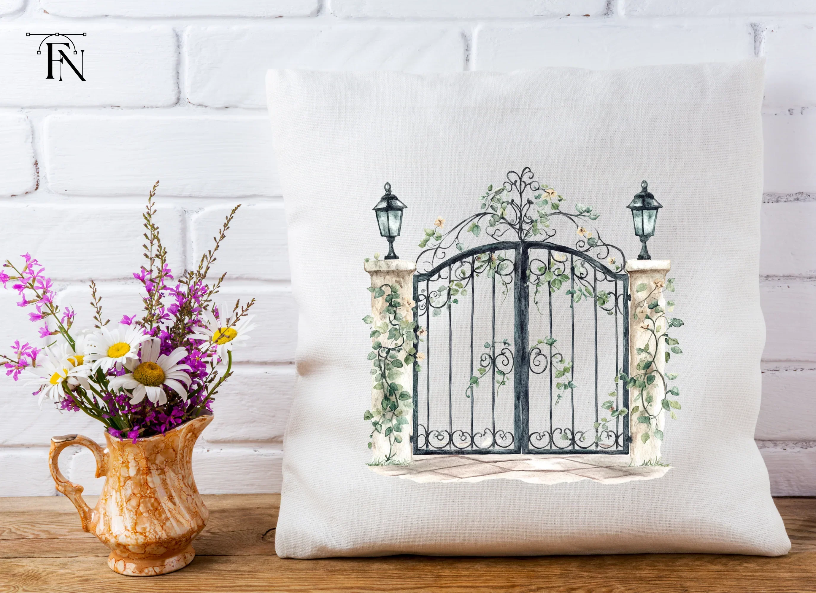 Elegant Wrought Iron Gate Clipart Bundle - Image 4