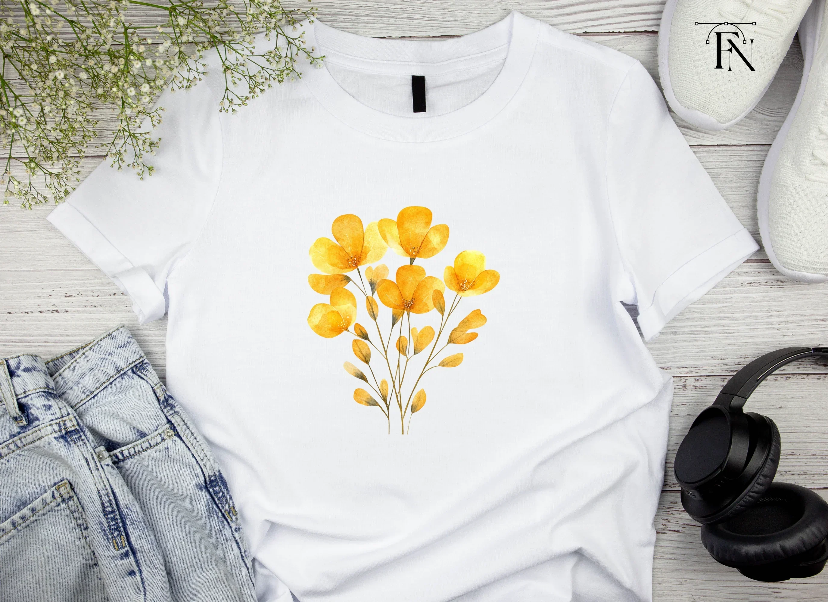 Elegant Yellow Floral Bouquet Clipart Bundle - Image 3