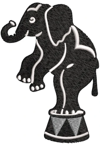 Elephant Embroidery Design
