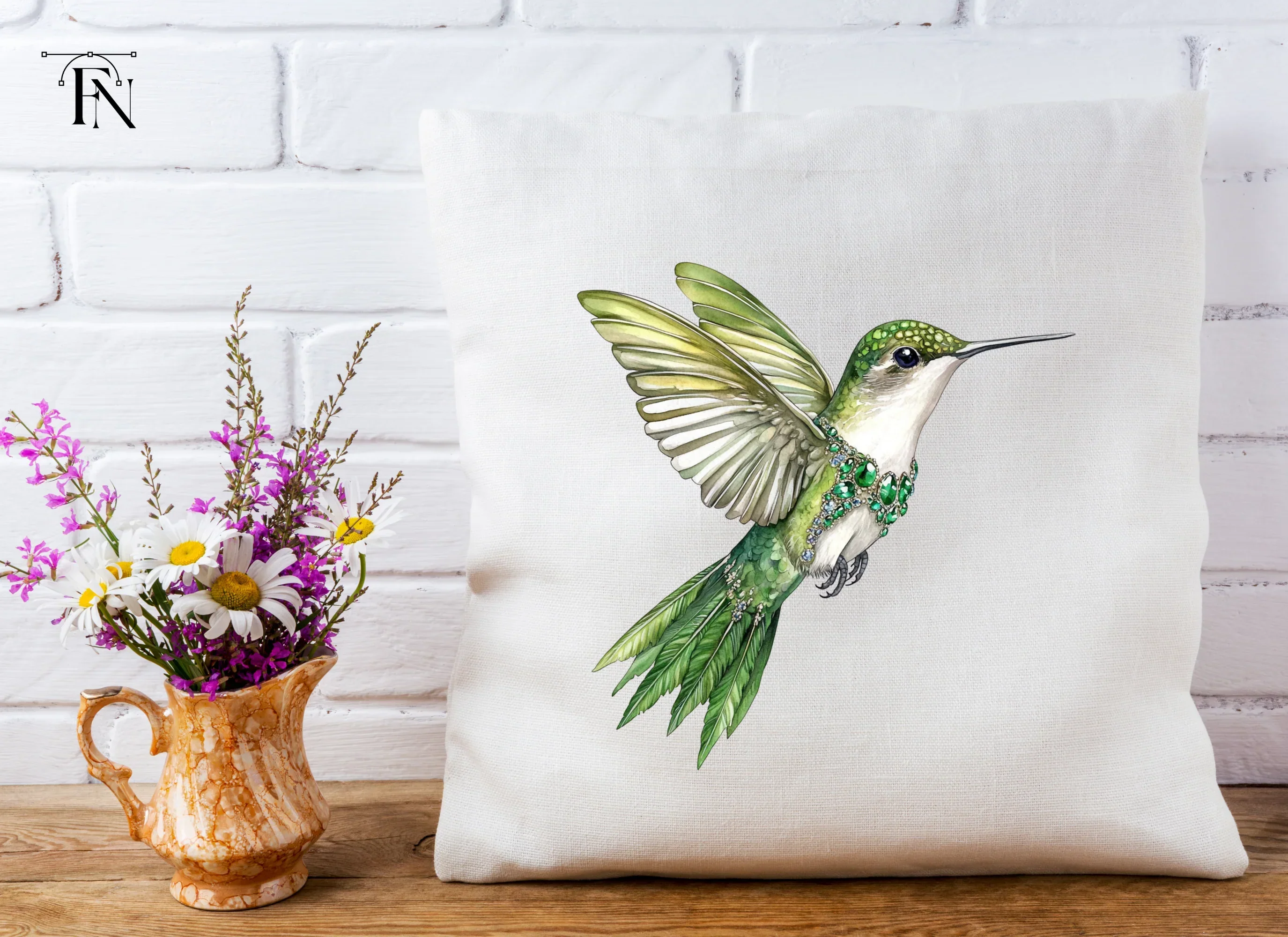 Emerald Hummingbird Clipart Bundle - Image 4