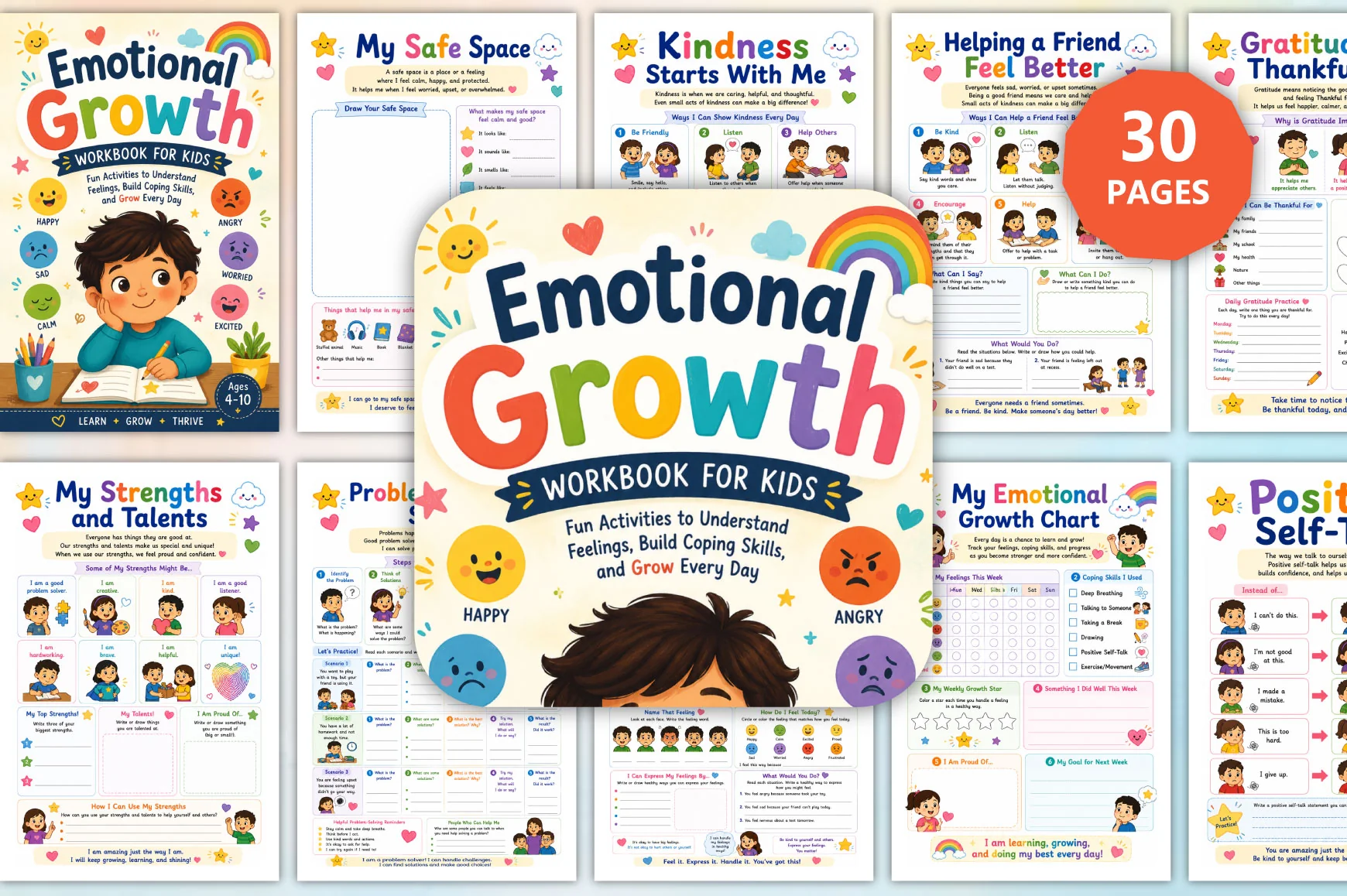 Emotional Growth For Kids Workbook