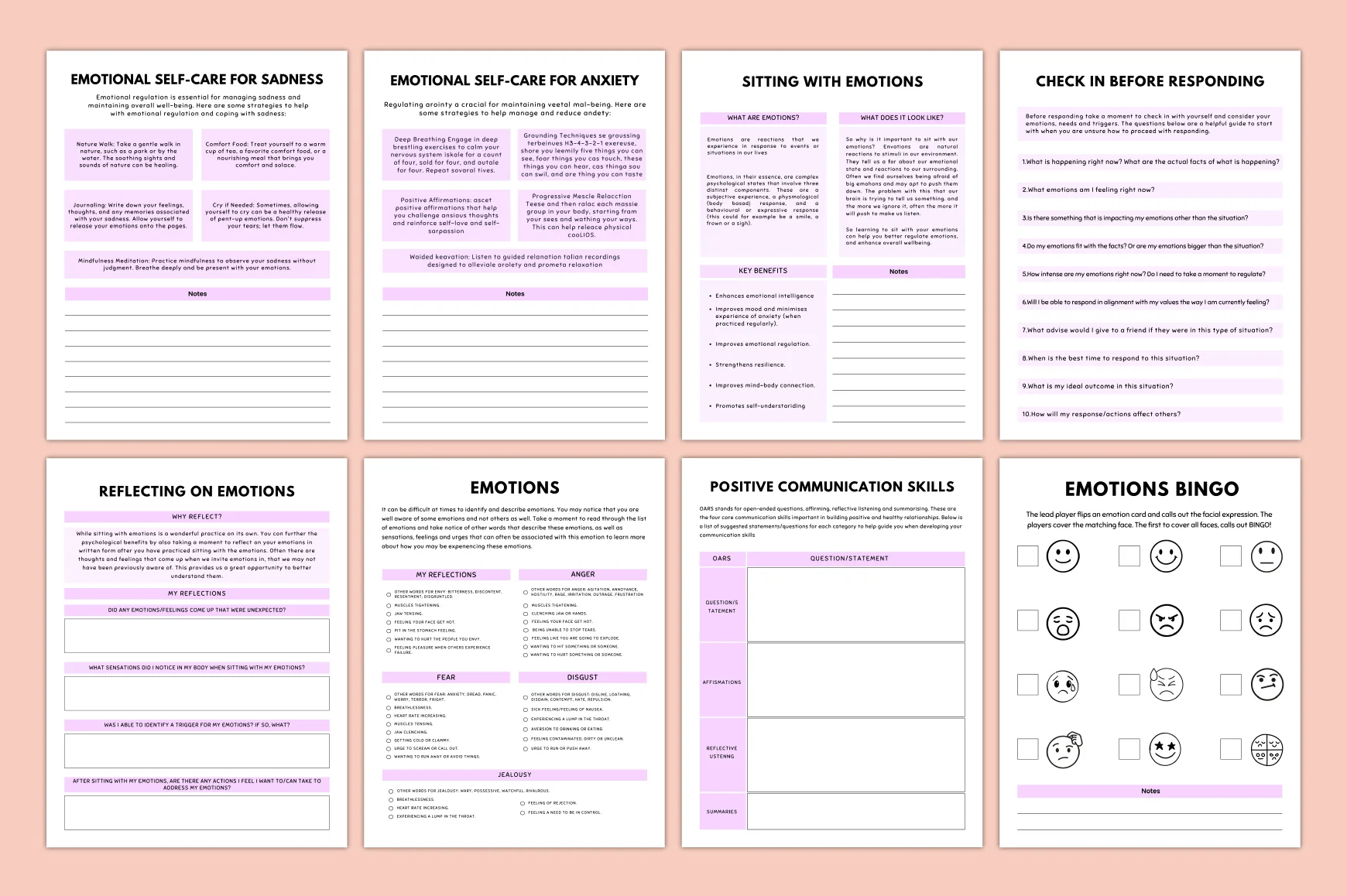 Emotional Insight Processing Worksheets Workbook - Image 3