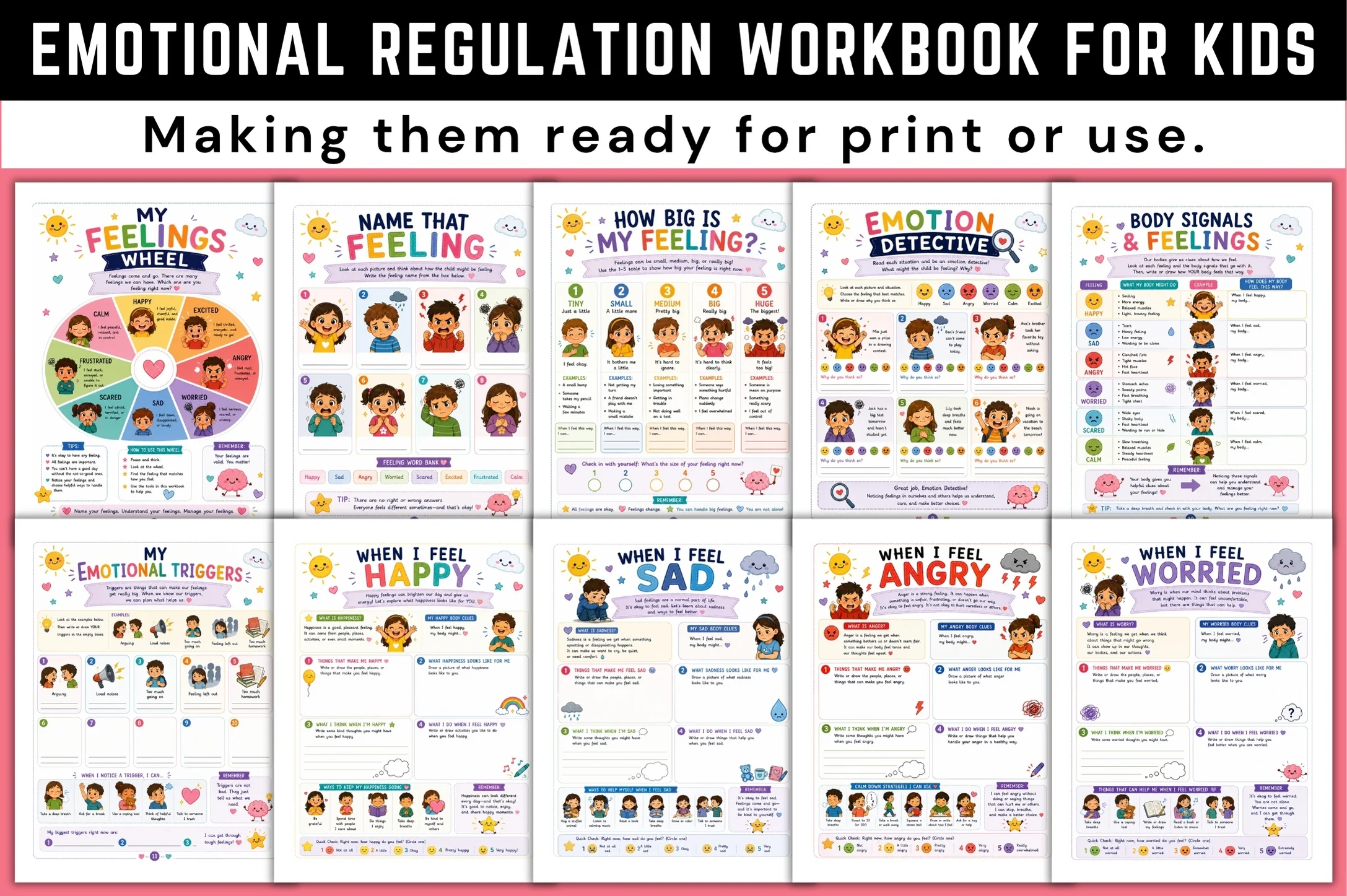 Emotional Regulation For Kids Workbook - Image 2