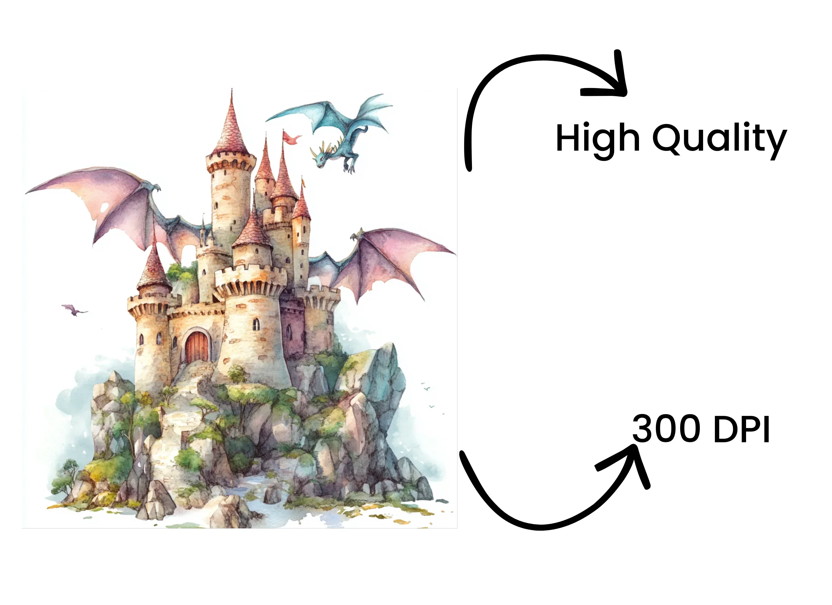 Enchanted Castle Clipart Bundle - Image 4