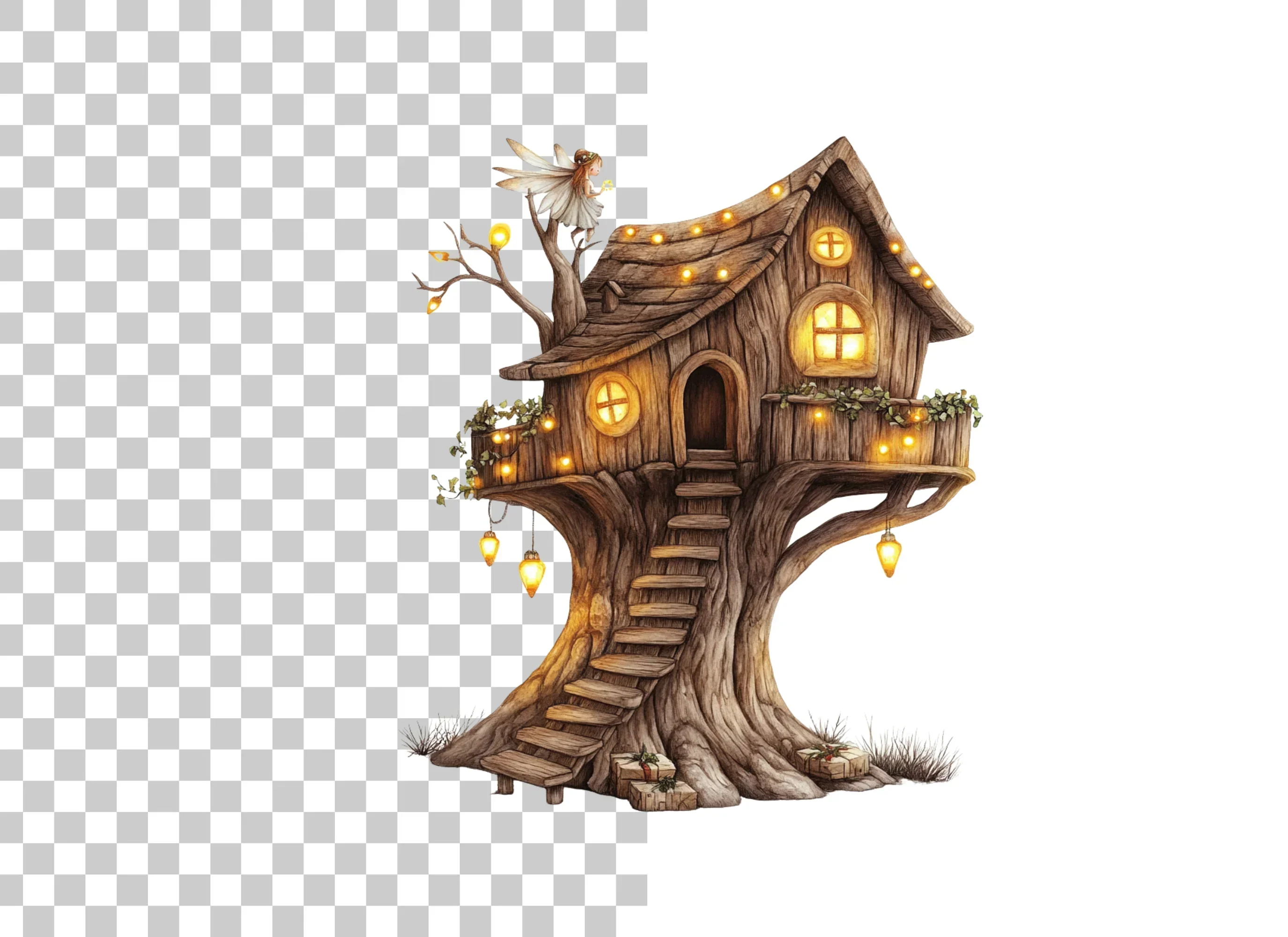 Enchanted Fairy Treehouse Clipart Bundle - Image 2
