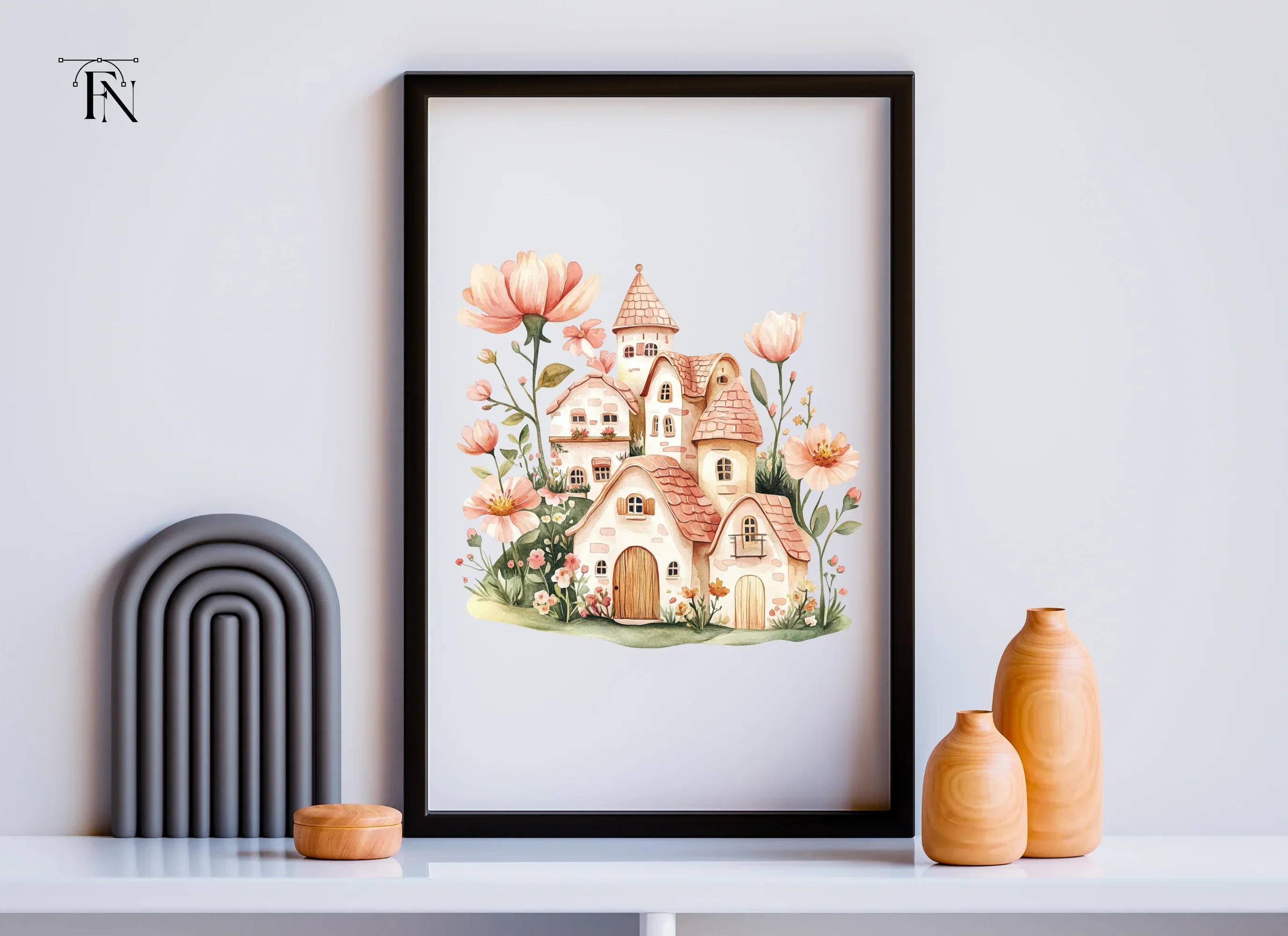 Enchanted Floral Houses Clipart Bundle - Image 4
