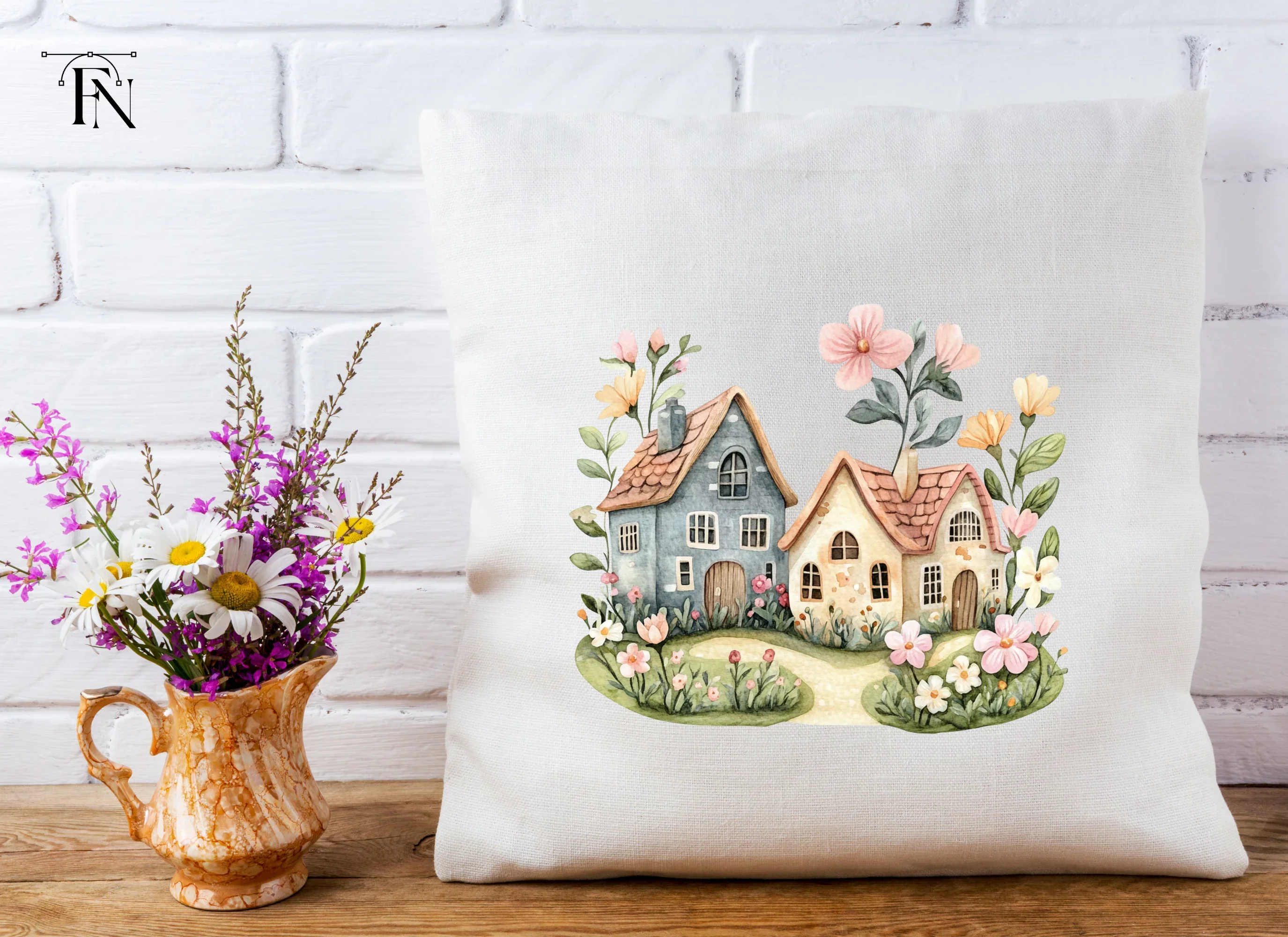 Enchanted Floral Houses Clipart Bundle - Image 5