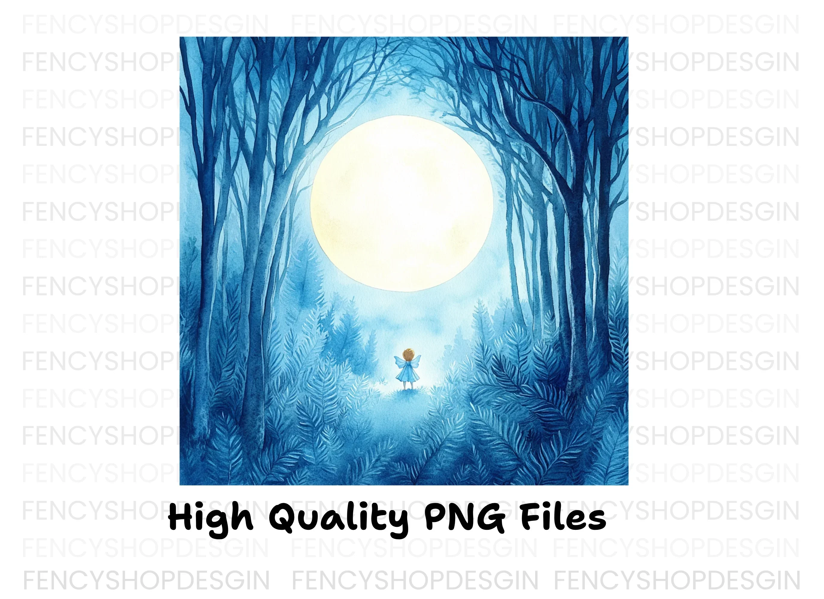 Enchanted Forest Fairy Moon Clipart Bundle - Image 2