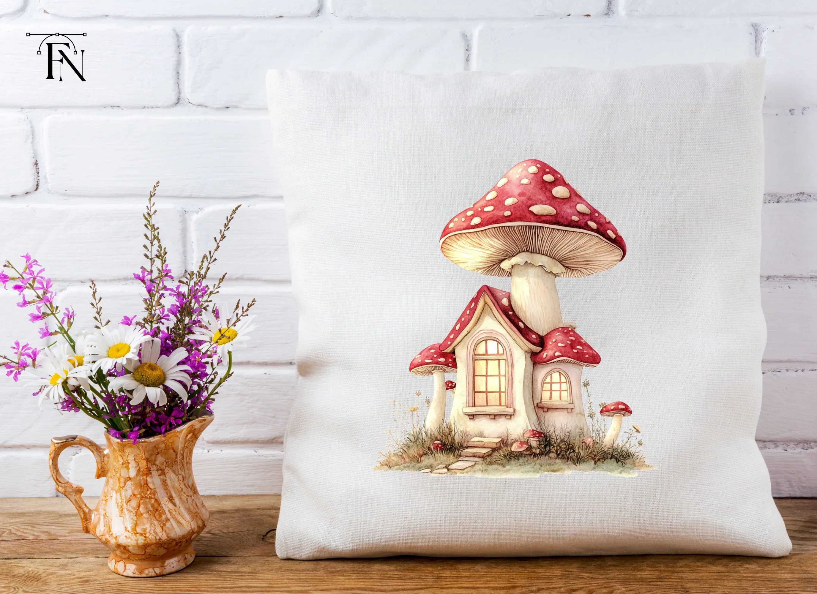 Enchanted Mushroom House Clipart Bundle - Image 4
