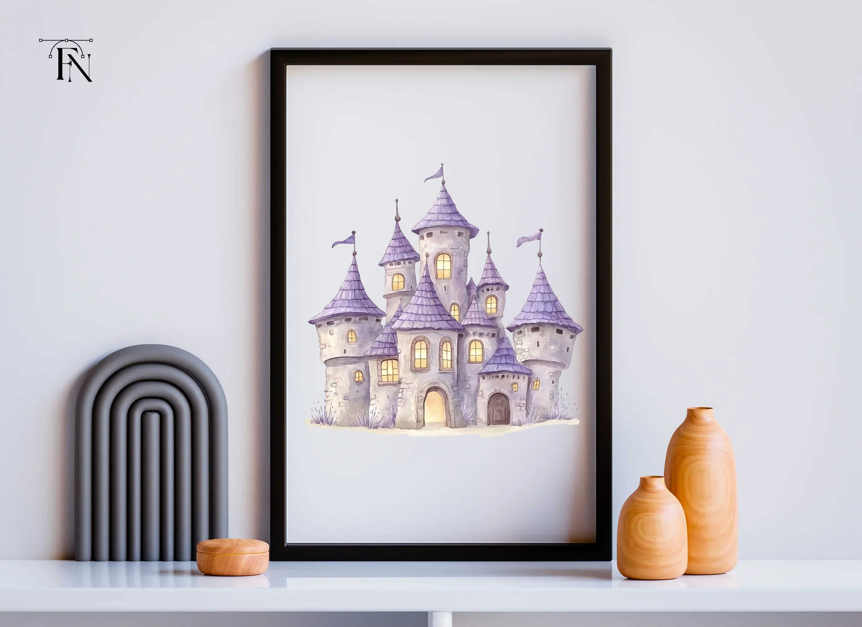 Enchanted Purple Castle Clipart Bundle - Image 3