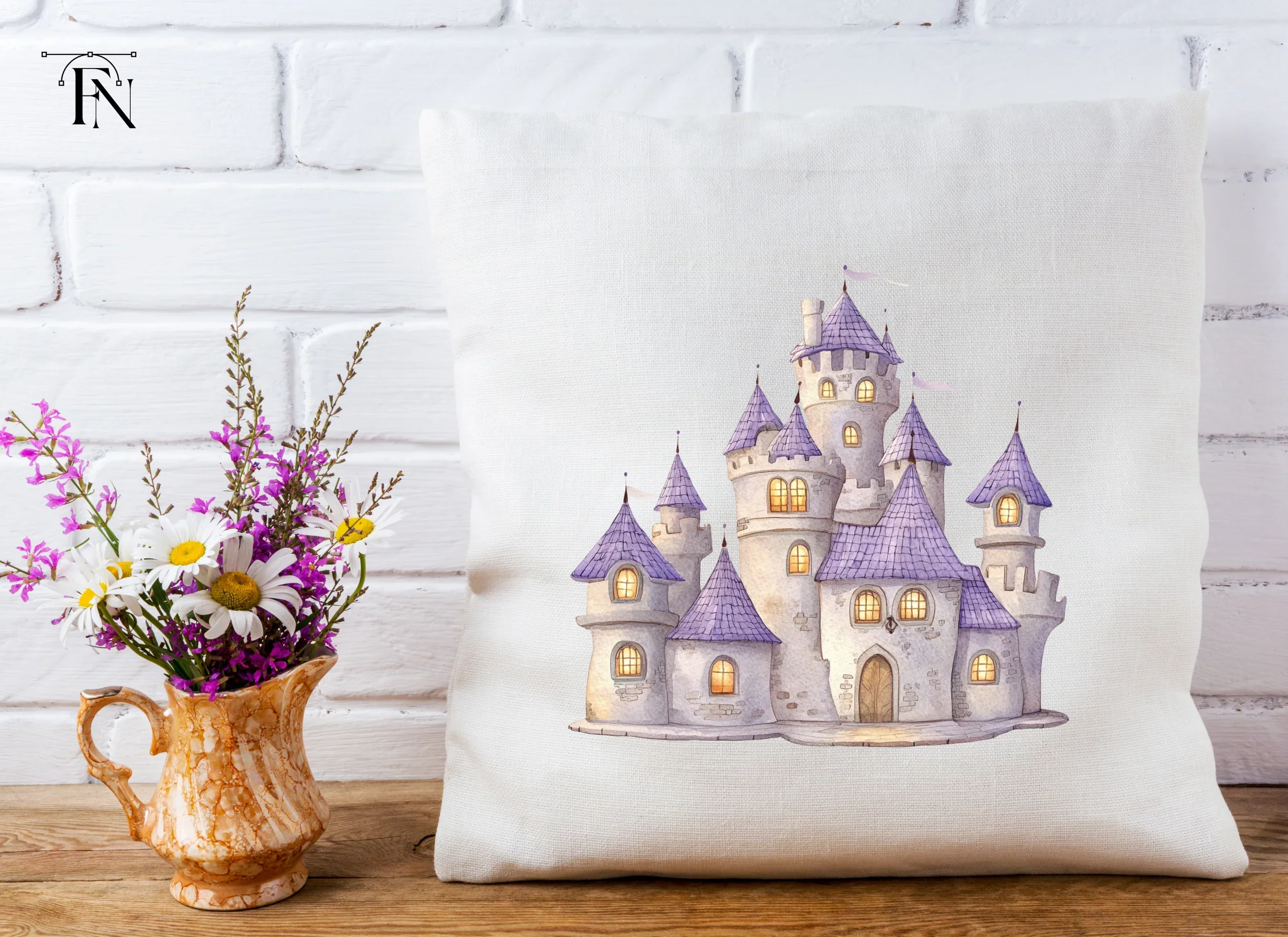 Enchanted Purple Castle Clipart Bundle - Image 4