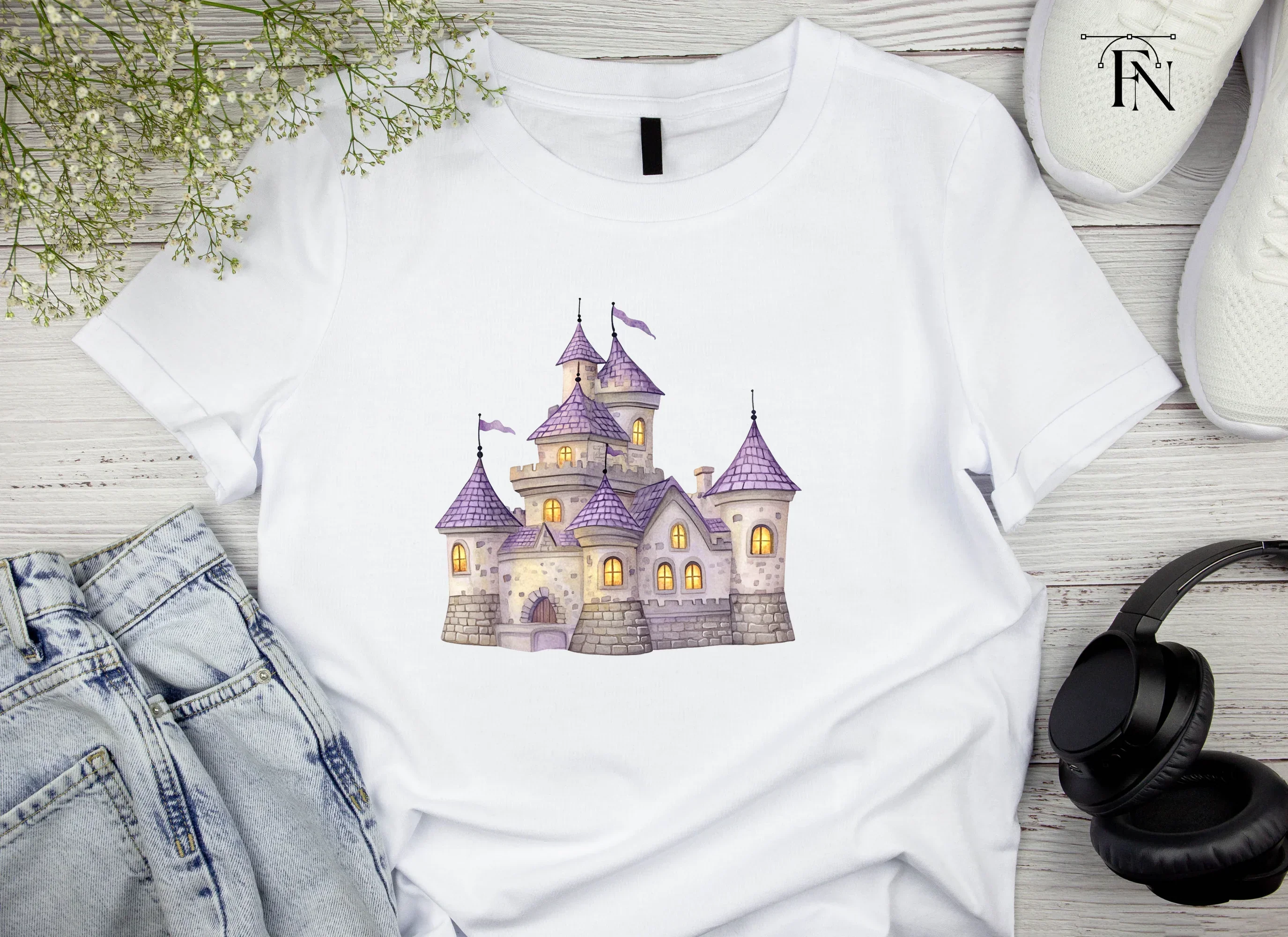 Enchanted Purple Castle Clipart Bundle - Image 5
