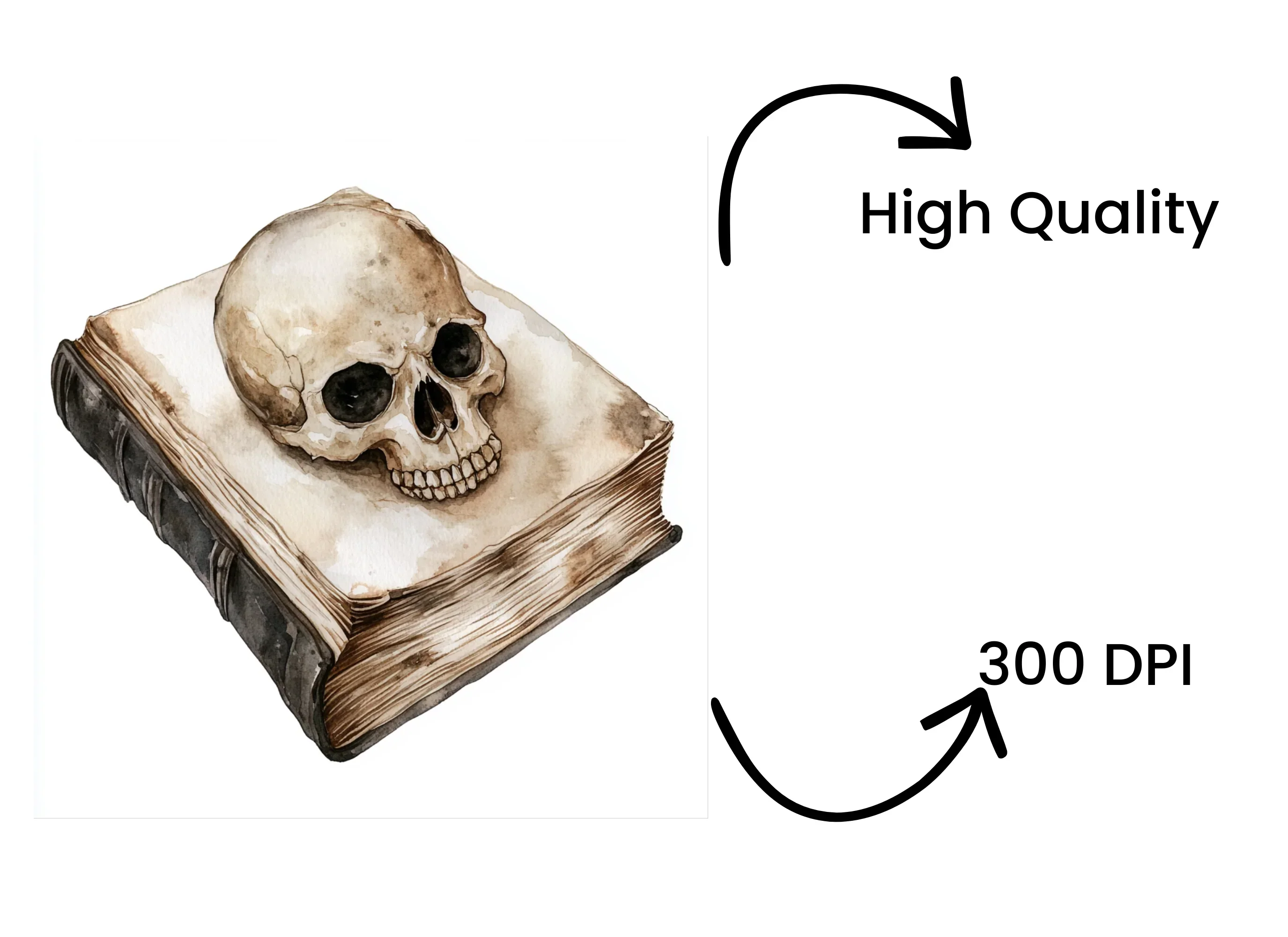 Enchanted Skull Spellbook Clipart Bundle - Image 4