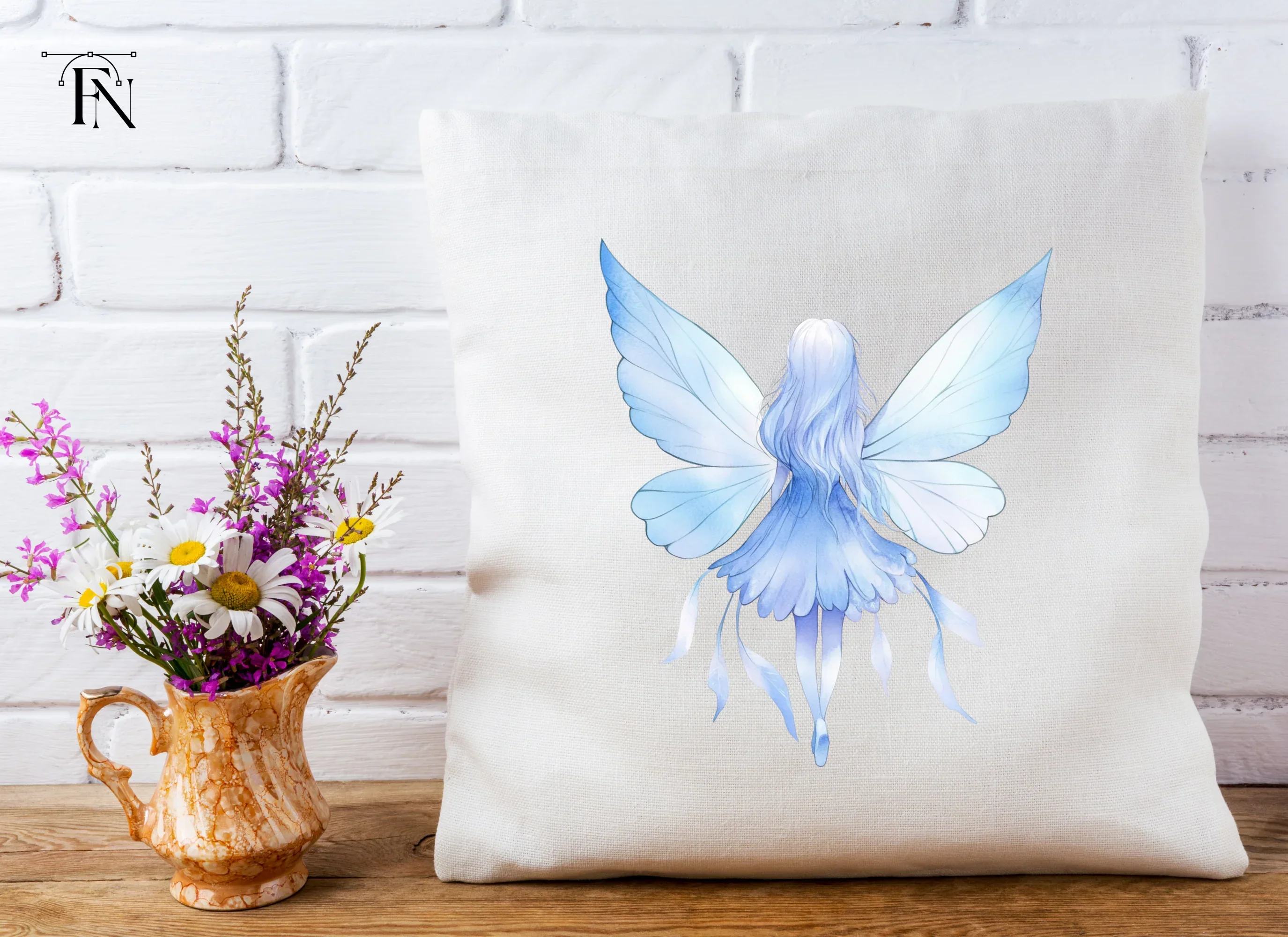 Enchanting Blue Fairy with Wings Clipart Bundle - Image 4