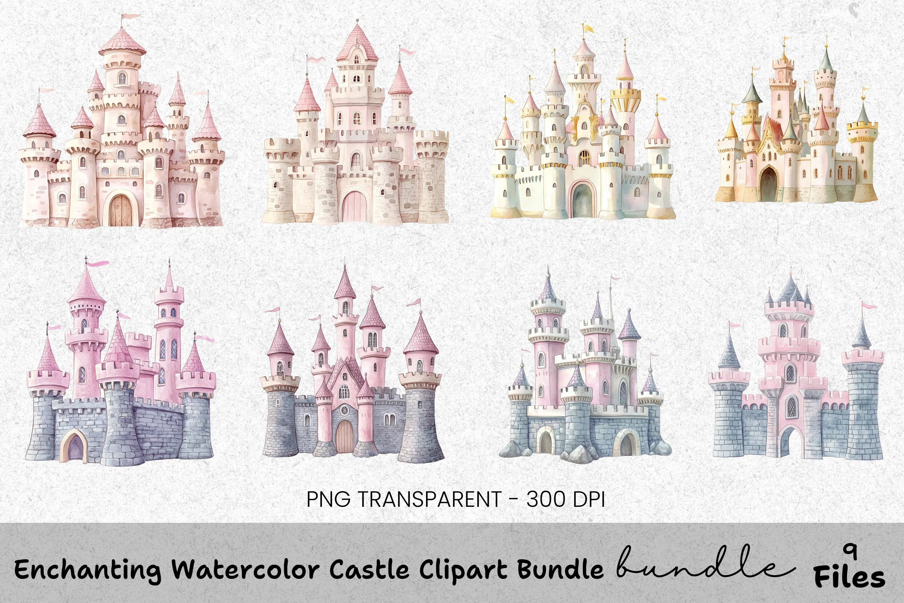 Enchanting Castle Clipart Bundle