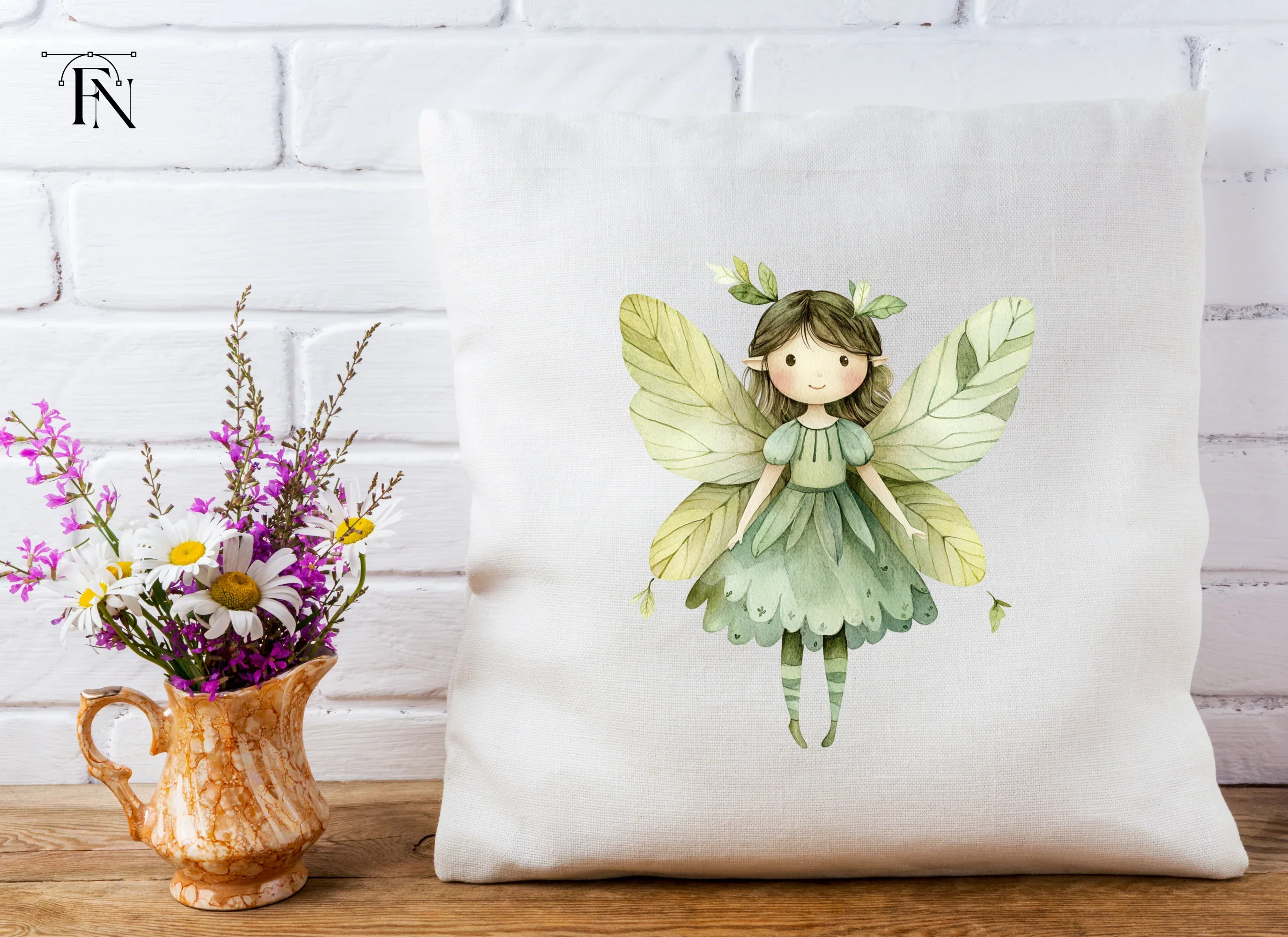 Enchanting Green Leaf Fairy Clipart Bundle - Image 5