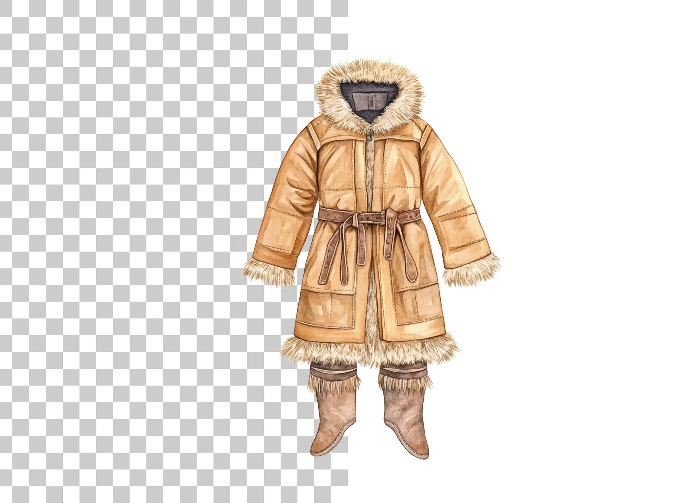 Eskimo Winter Outfit Clipart Bundle - Image 2