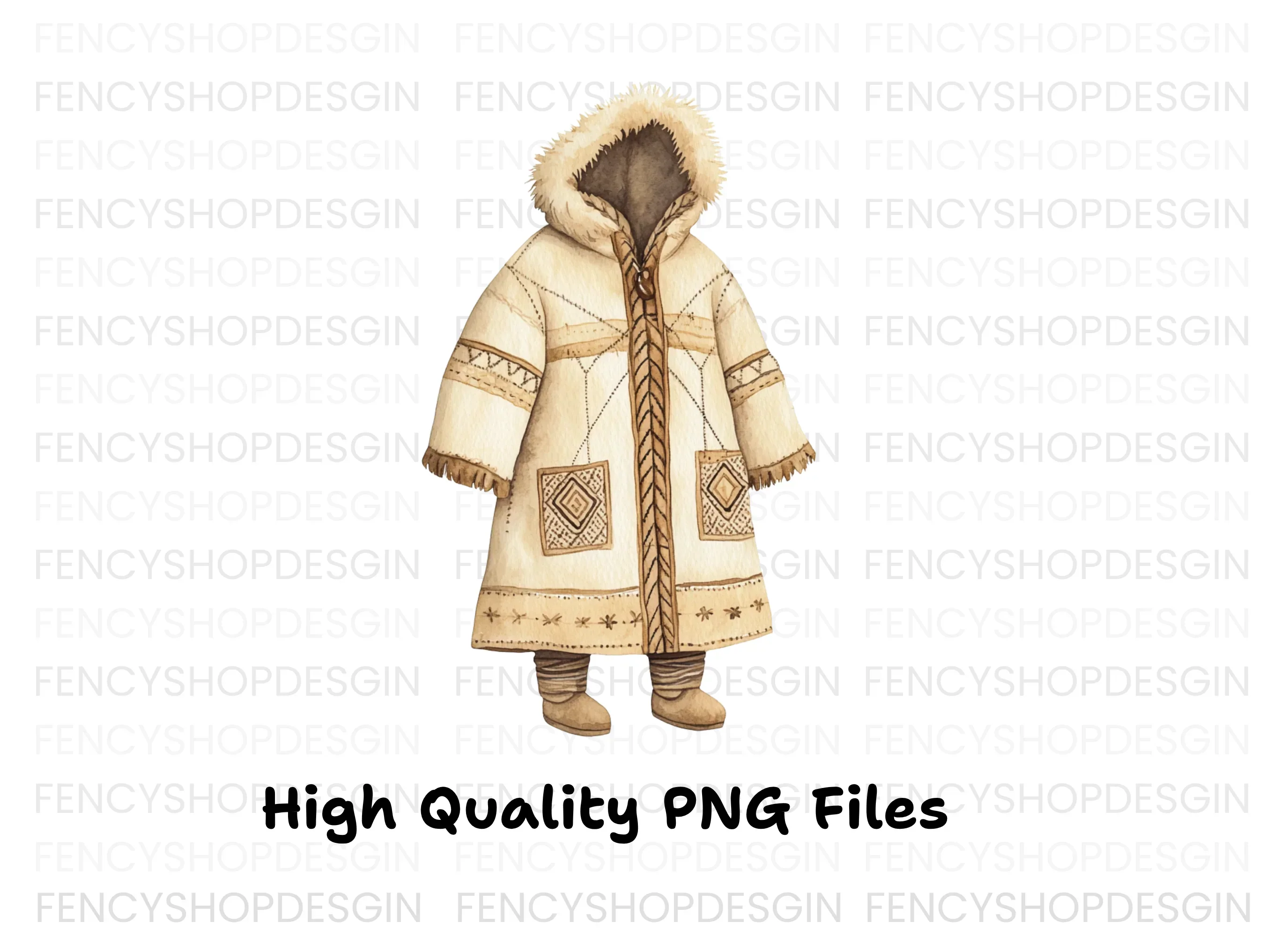 Eskimo Winter Outfit Clipart Bundle - Image 3