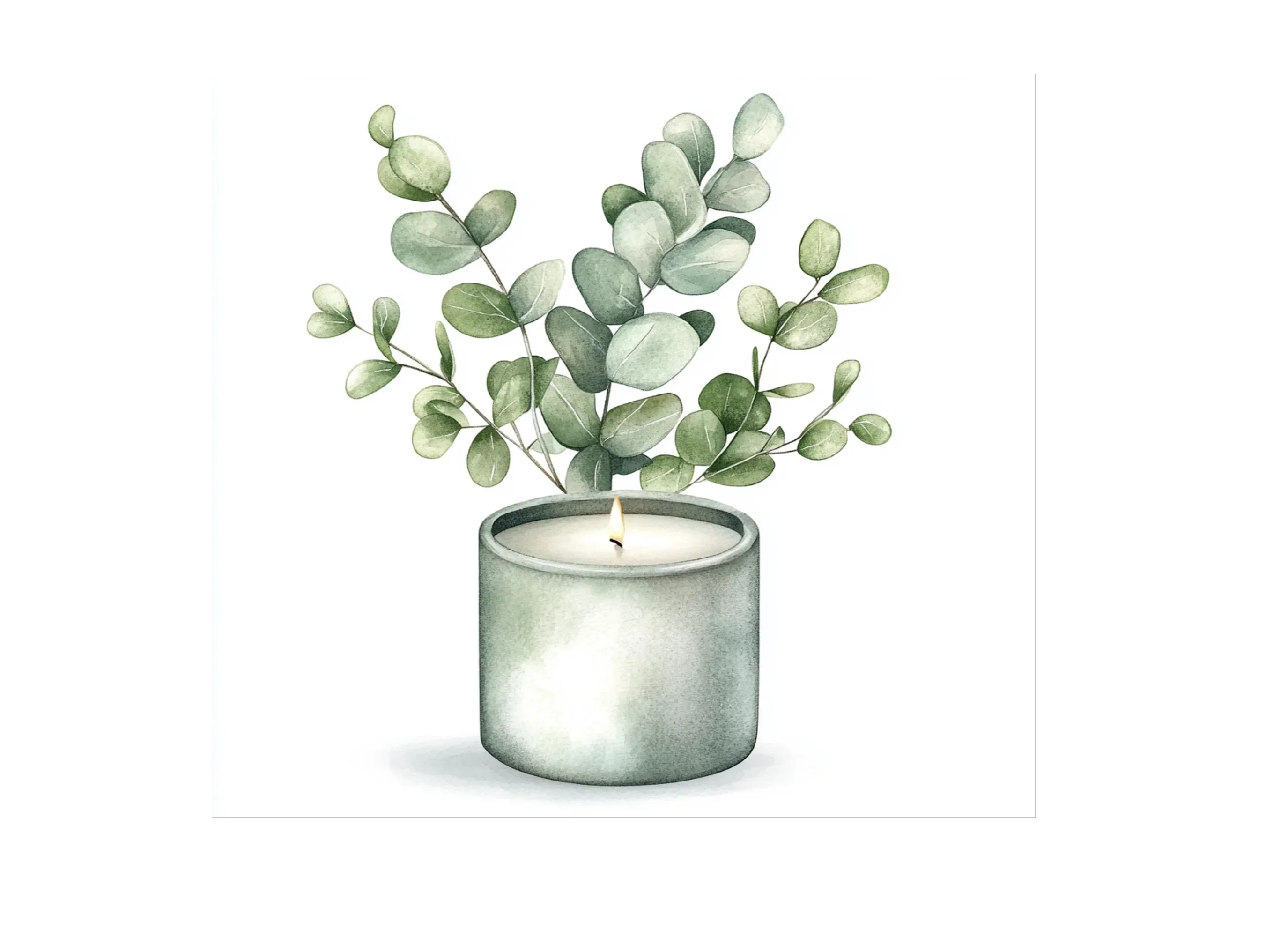 Eucalyptus Candle Clipart Bundle - Image 3