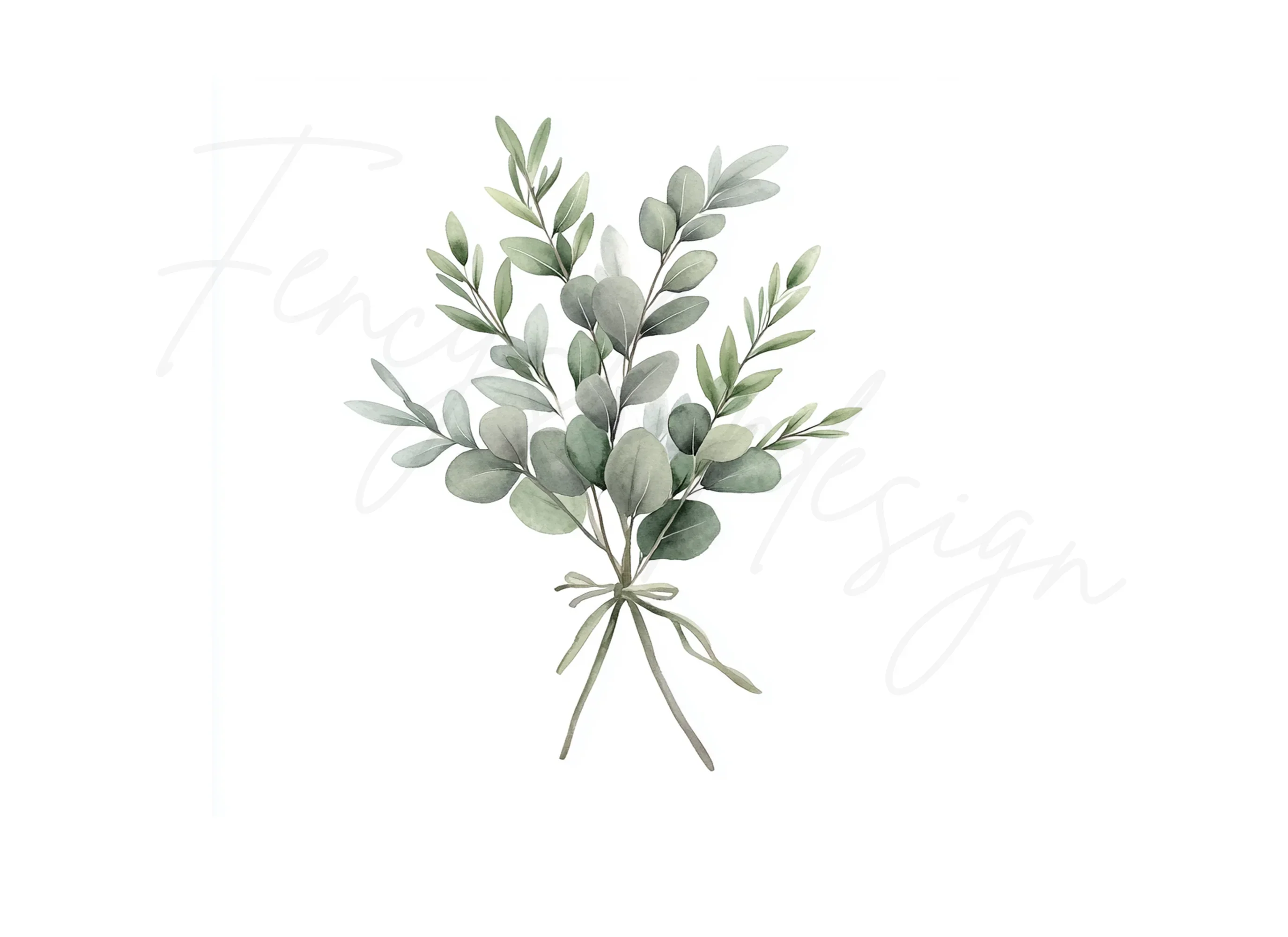 Eucalyptus Olive Bouquets Clipart Bundle - Image 2