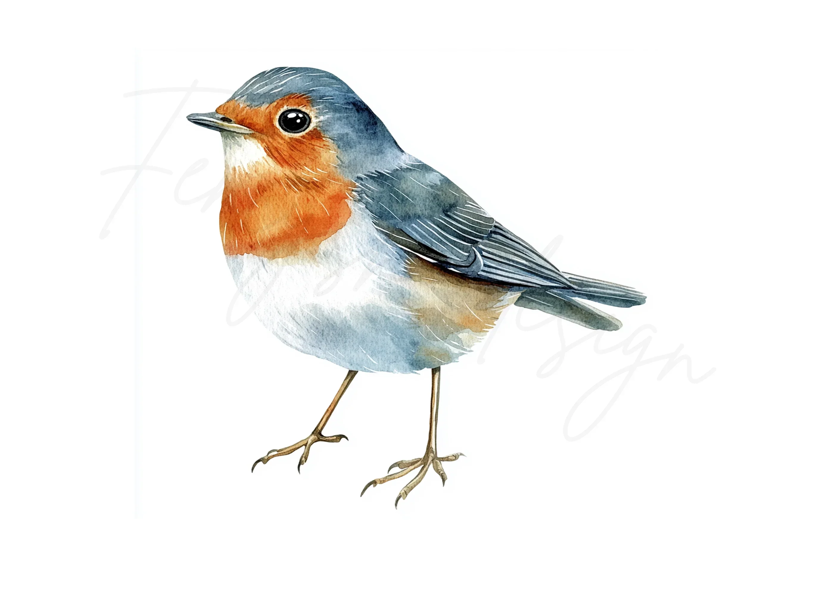 European Robin Bird Clipart Bundle - Image 2