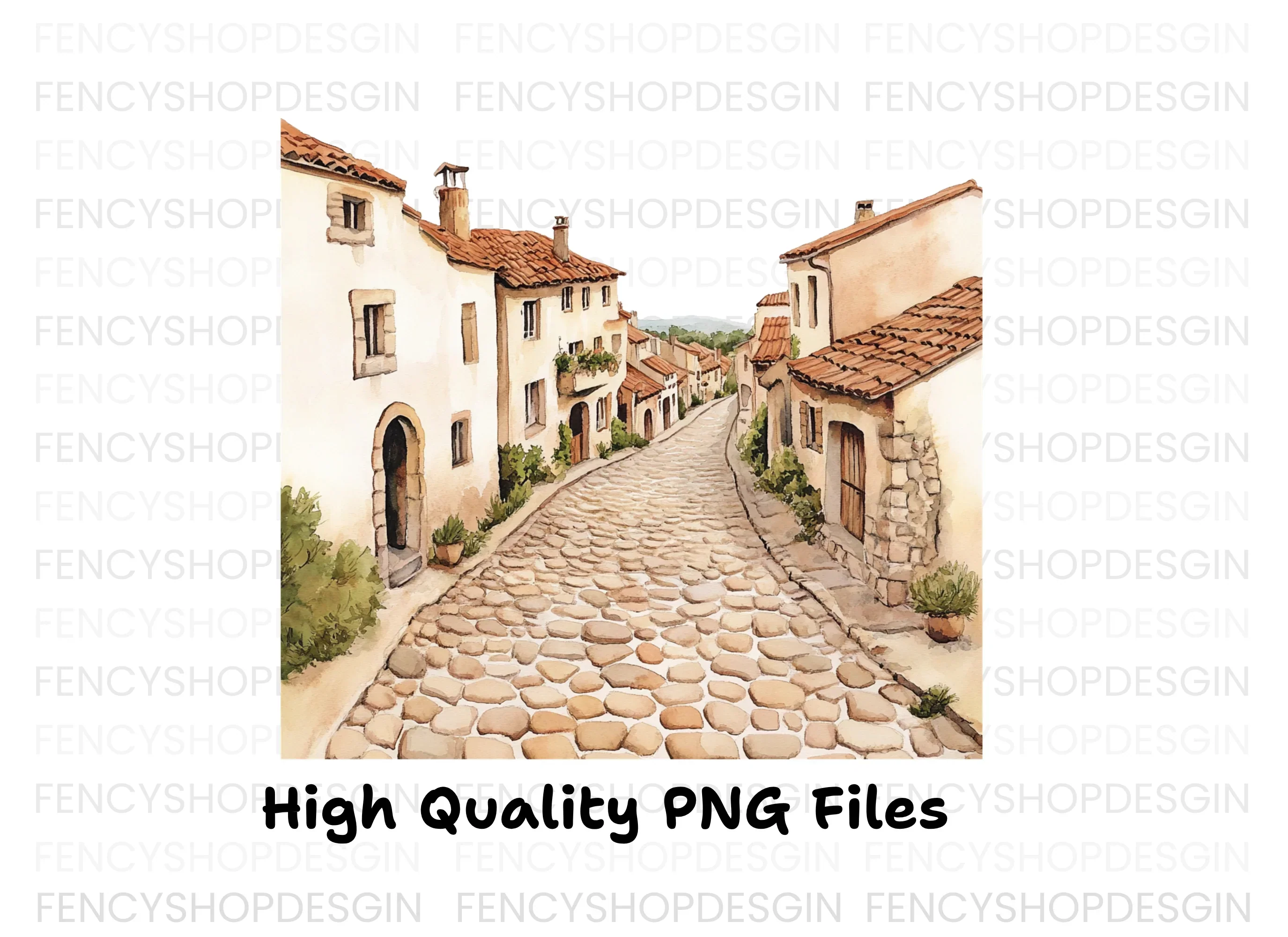 European Village Street Clipart Bundle - Image 2