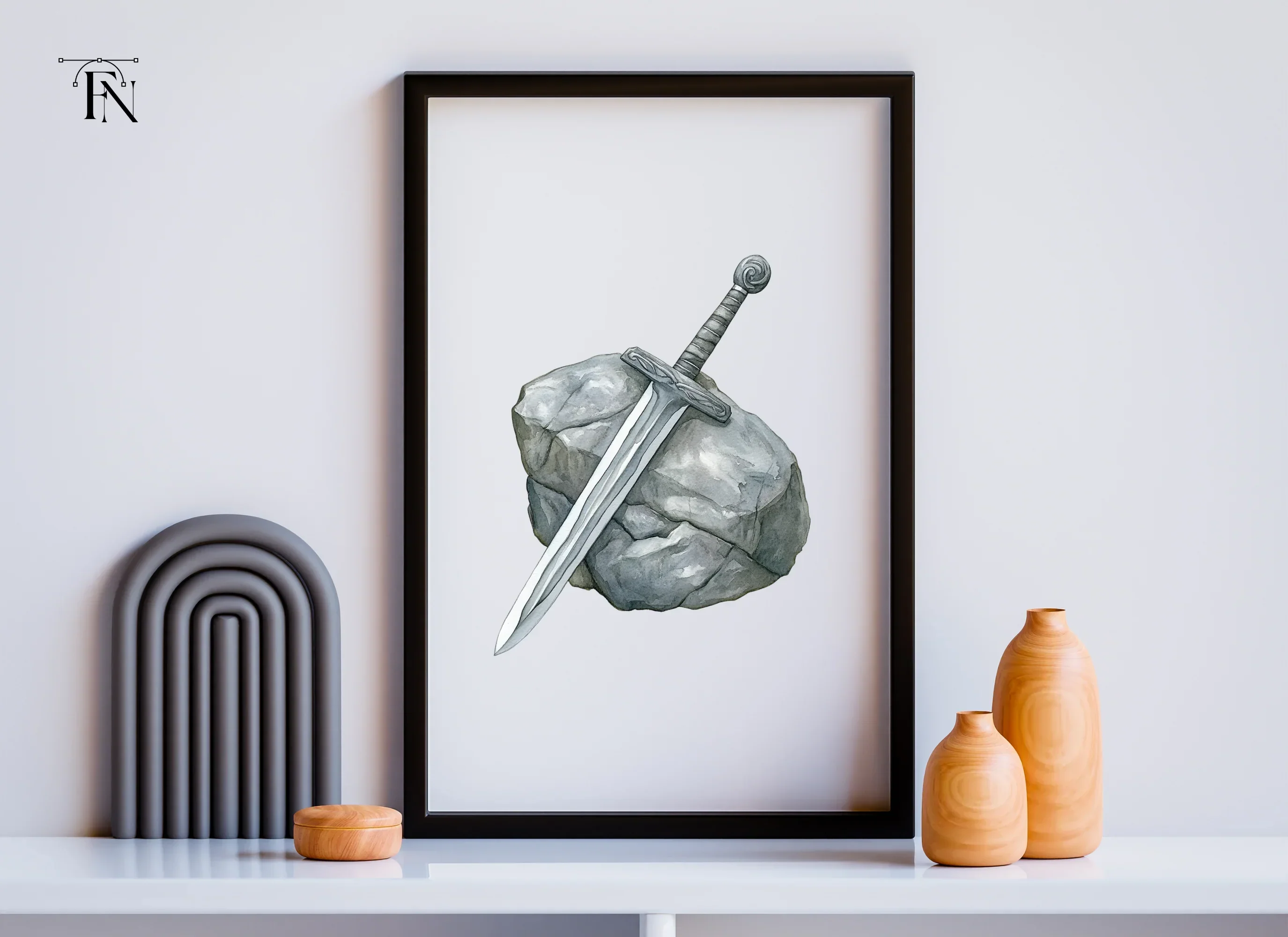Excalibur Sword in Stone Clipart Bundle - Image 6