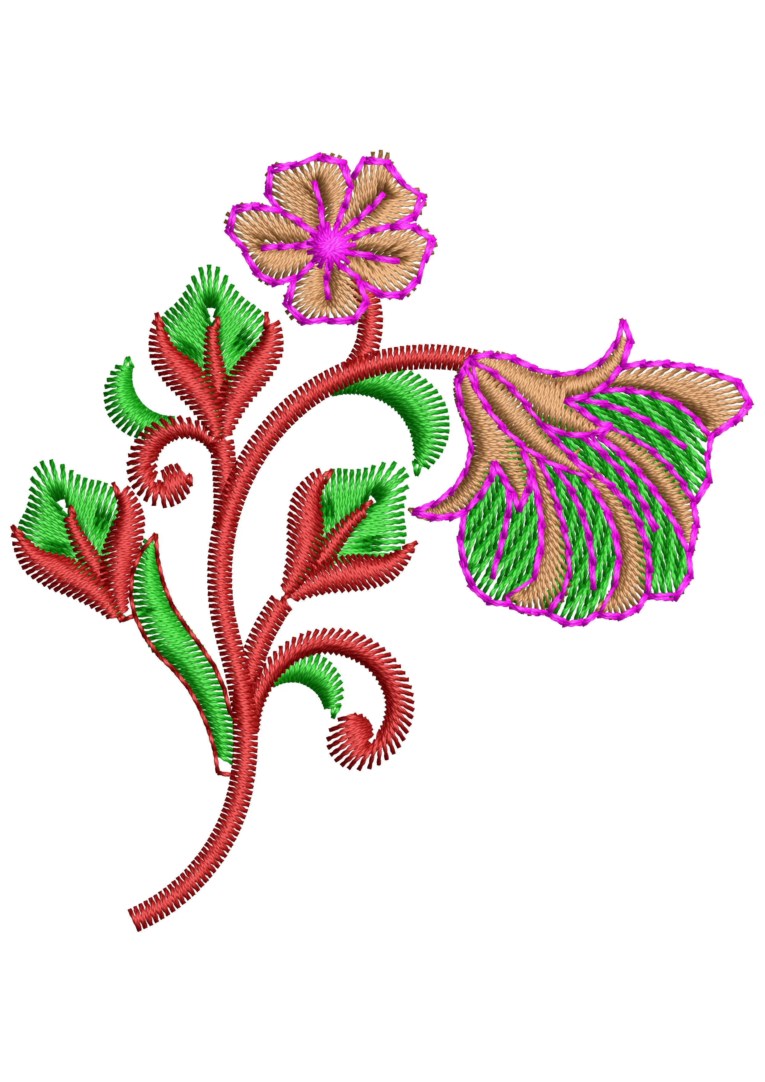F Branch Embroidery Design