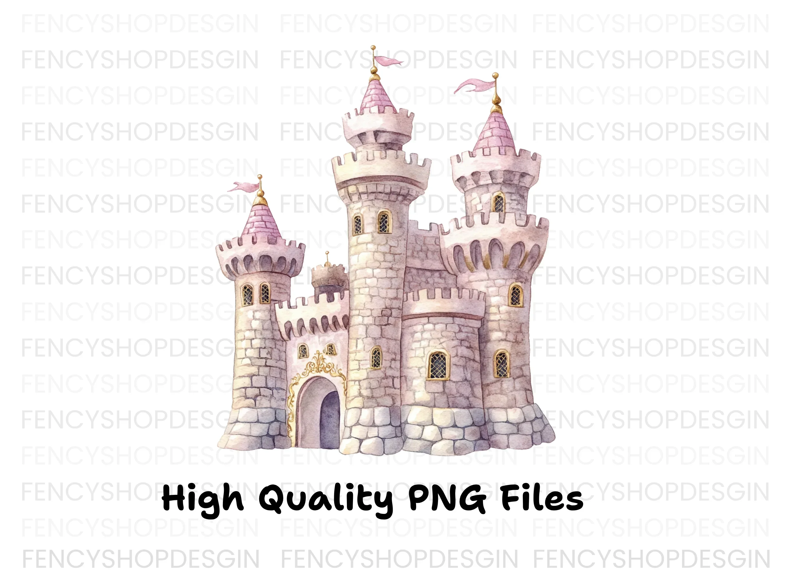 Fairytale Princess Castle Clipart Bundle - Image 3