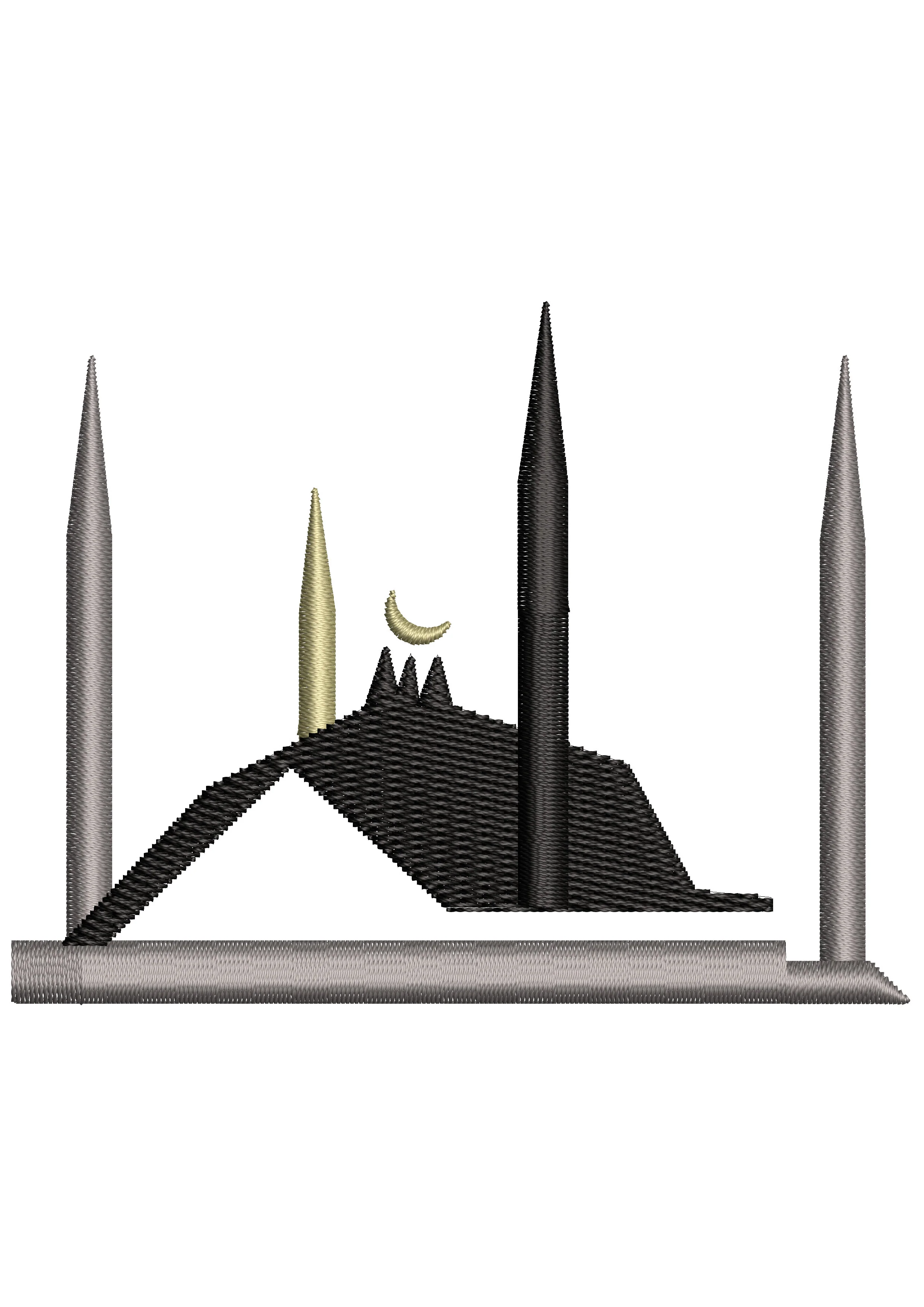 Faisal Mosque Embroidery Design