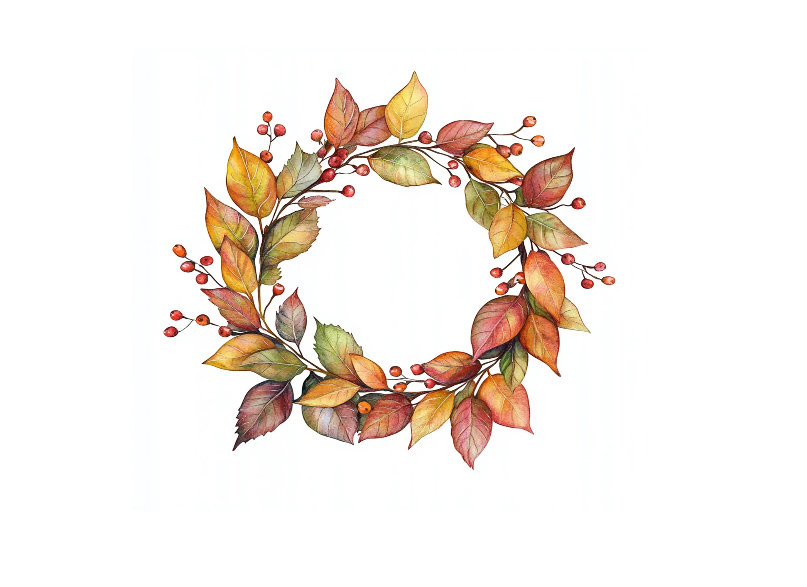 Fall Wreaths Clipart Bundle - Image 2