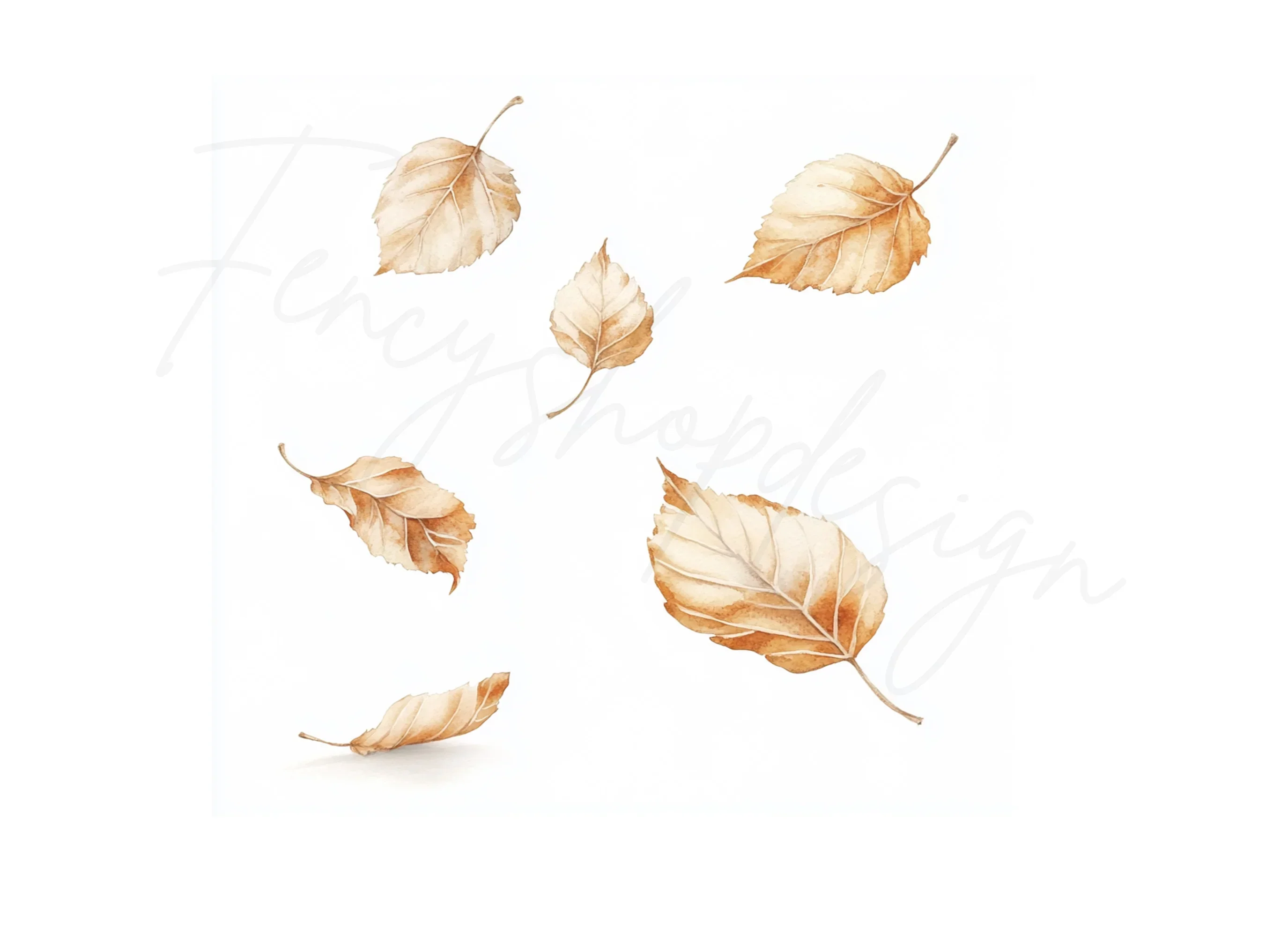 Falling Autumn Leaves Clipart Bundle - Image 2