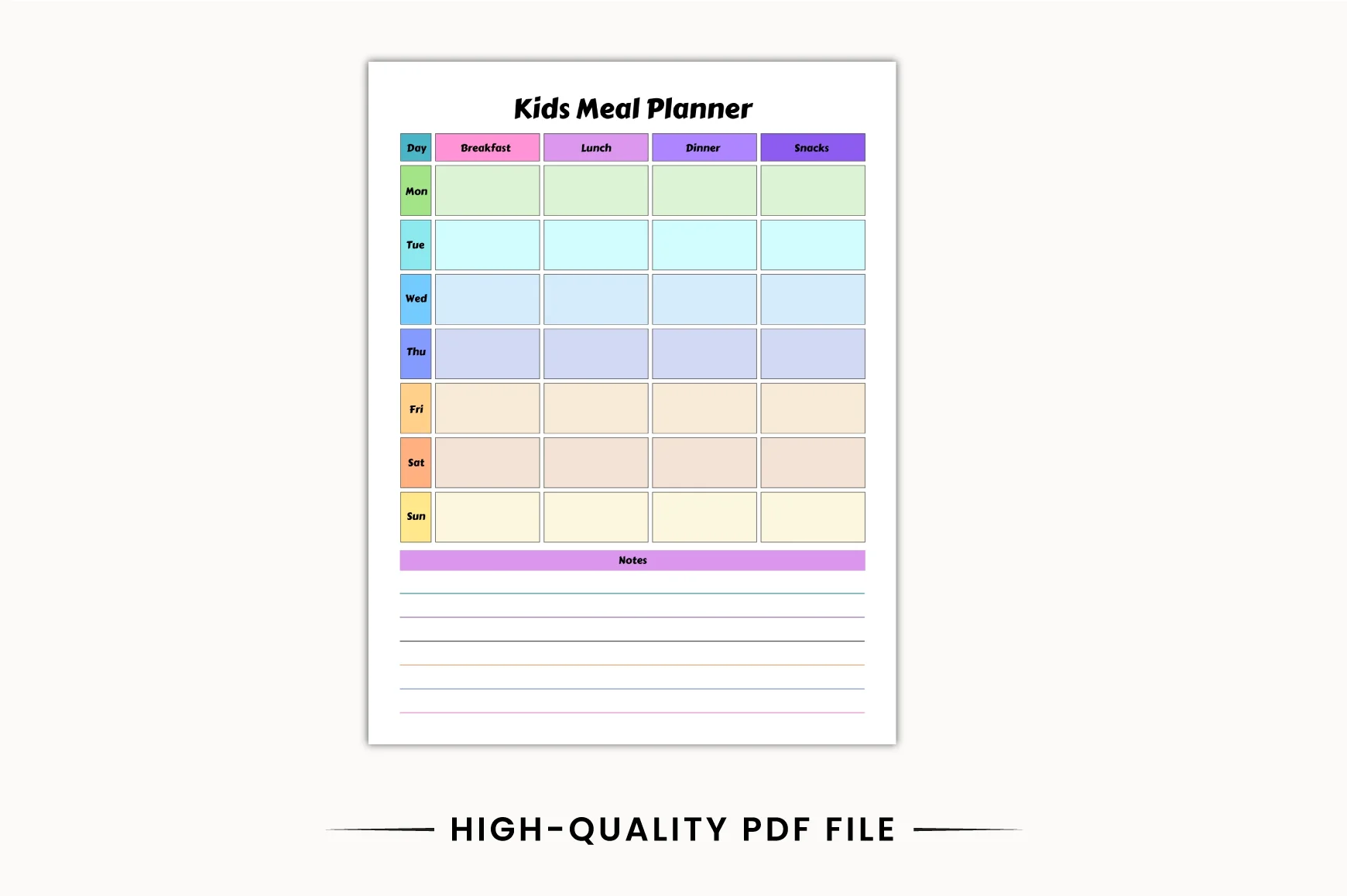 Family Kids Meal Planner - Image 3