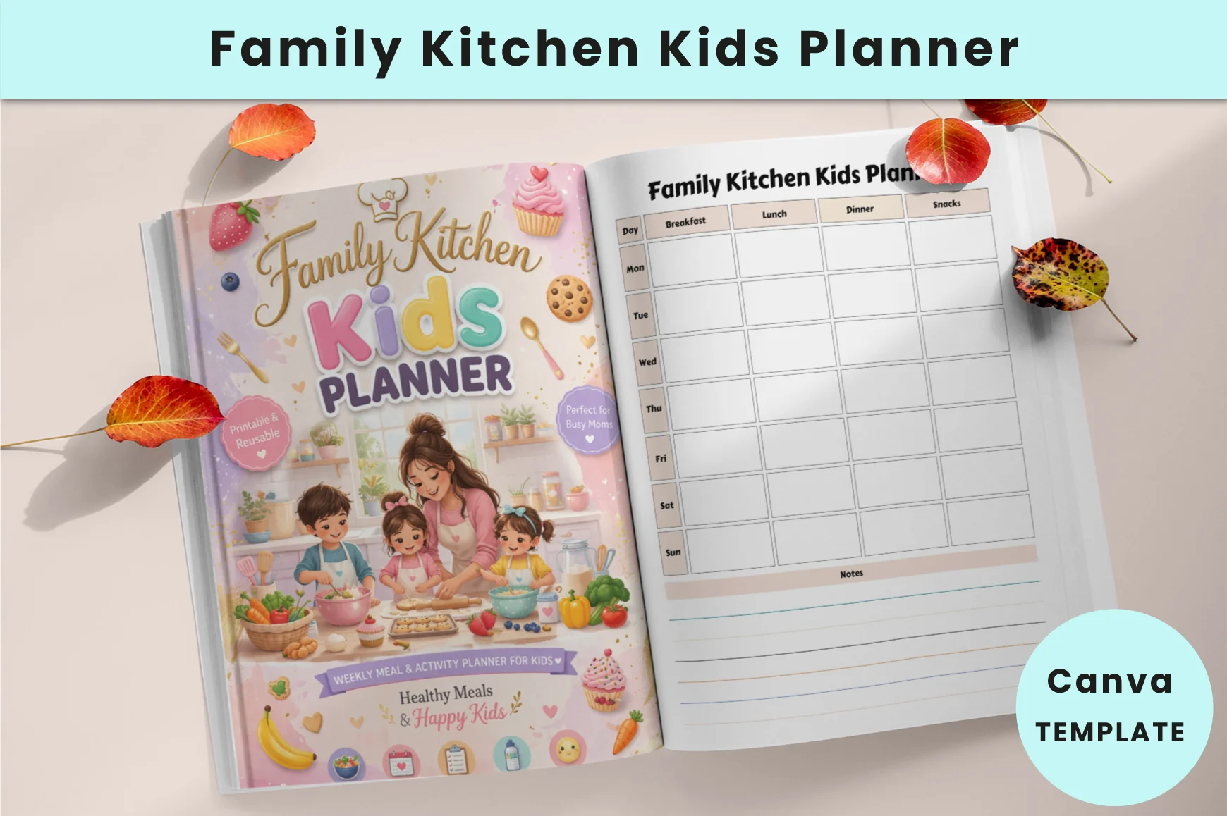 Family Kitchen Kids Planner