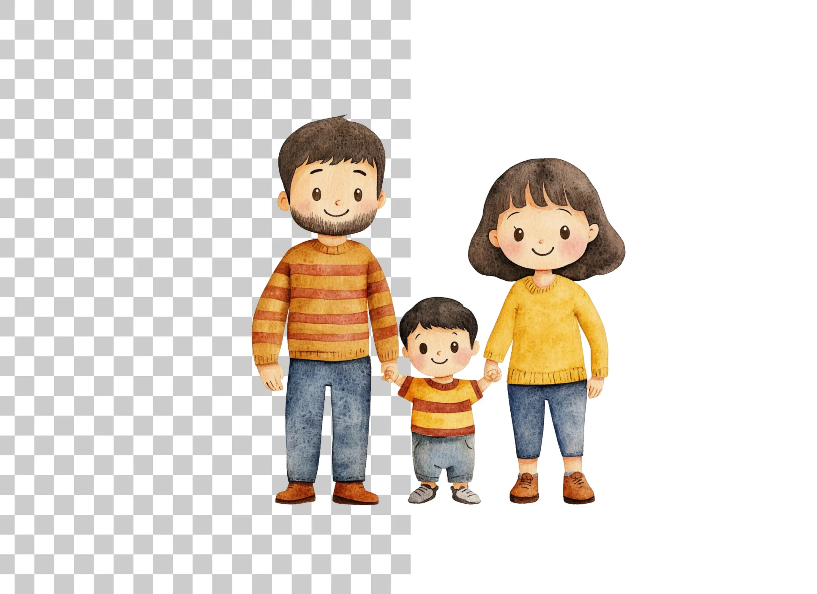 Family of Three Clipart Bundle - Image 2