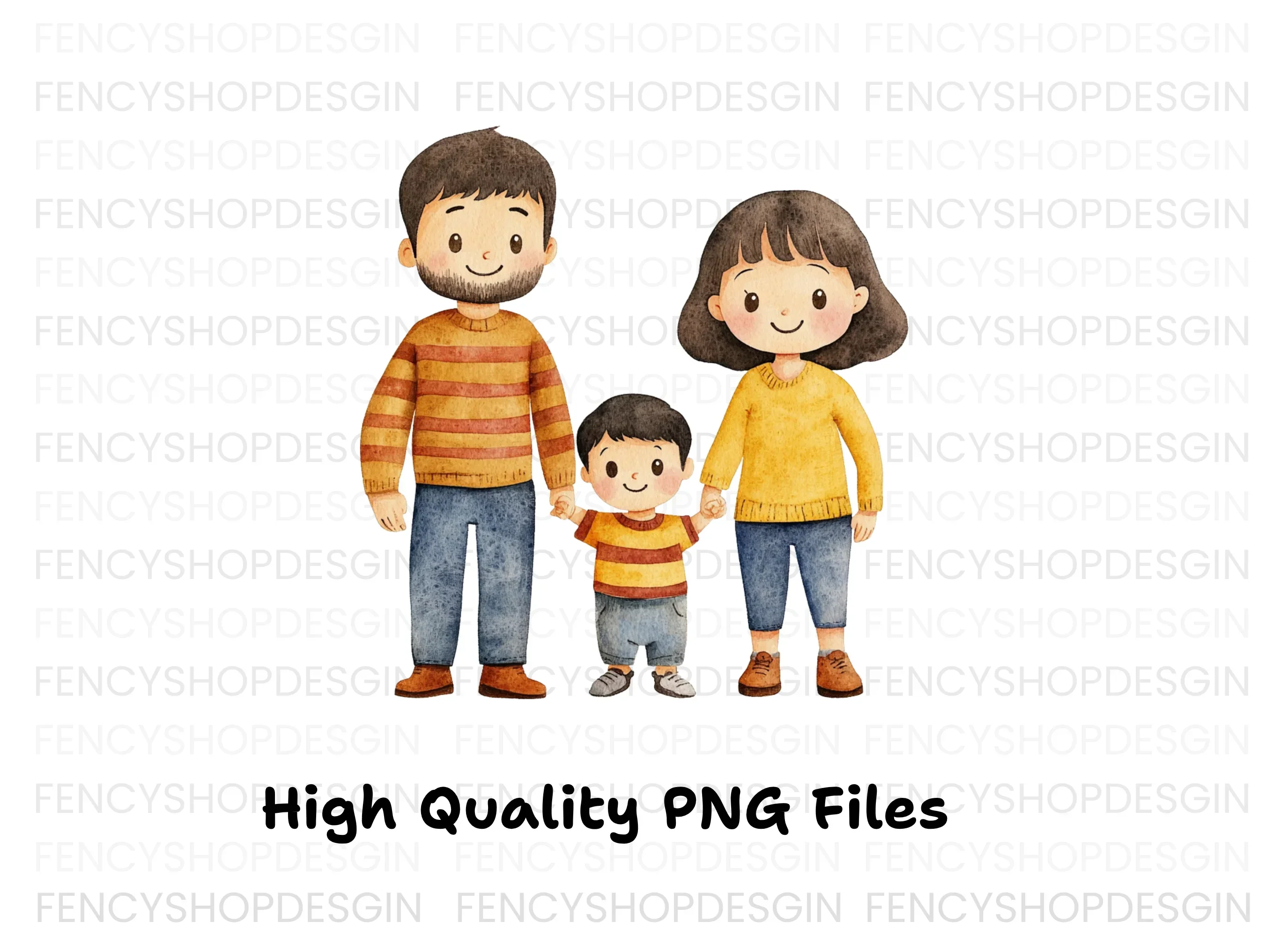 Family of Three Clipart Bundle - Image 3