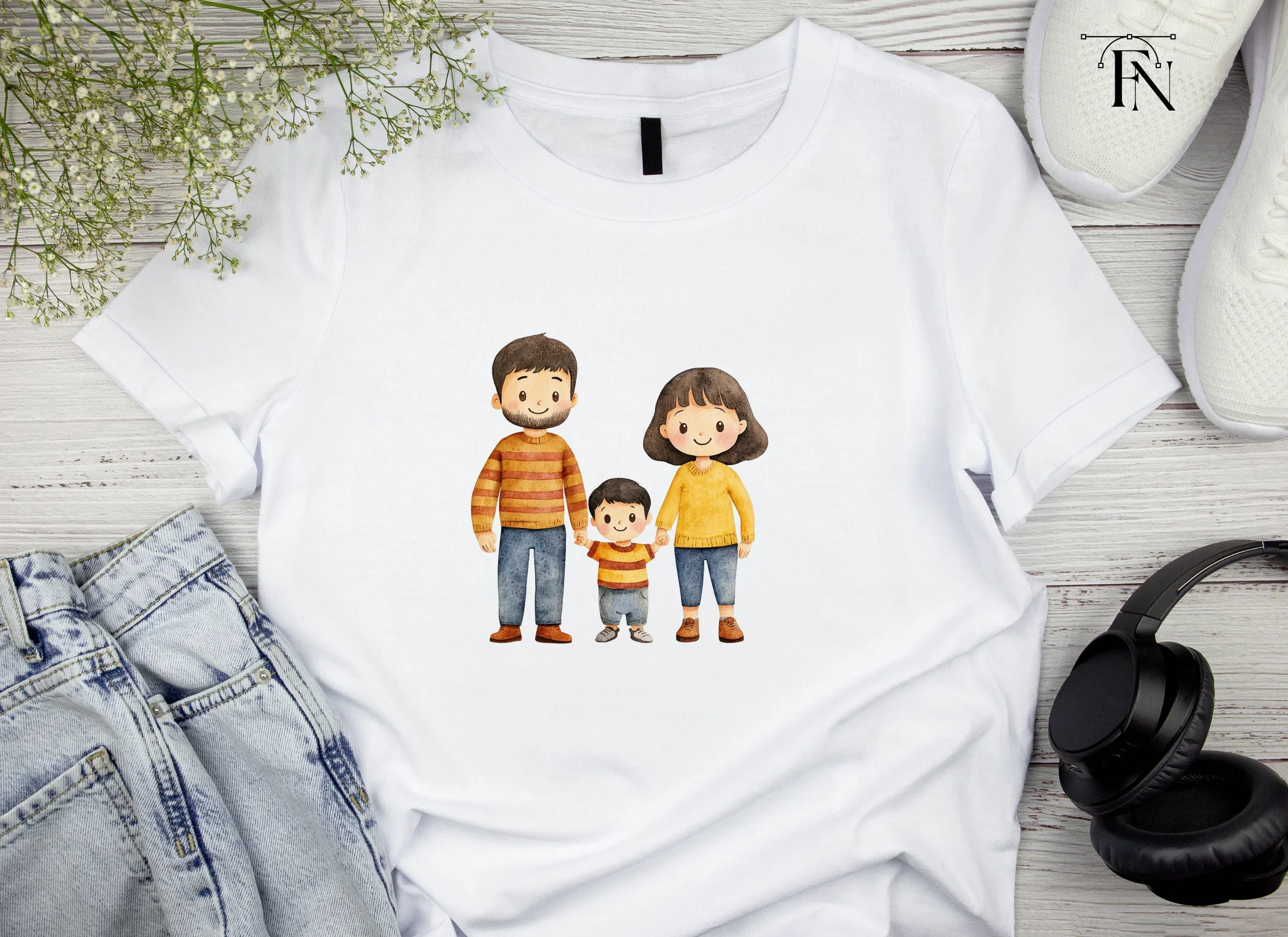 Family of Three Clipart Bundle - Image 4