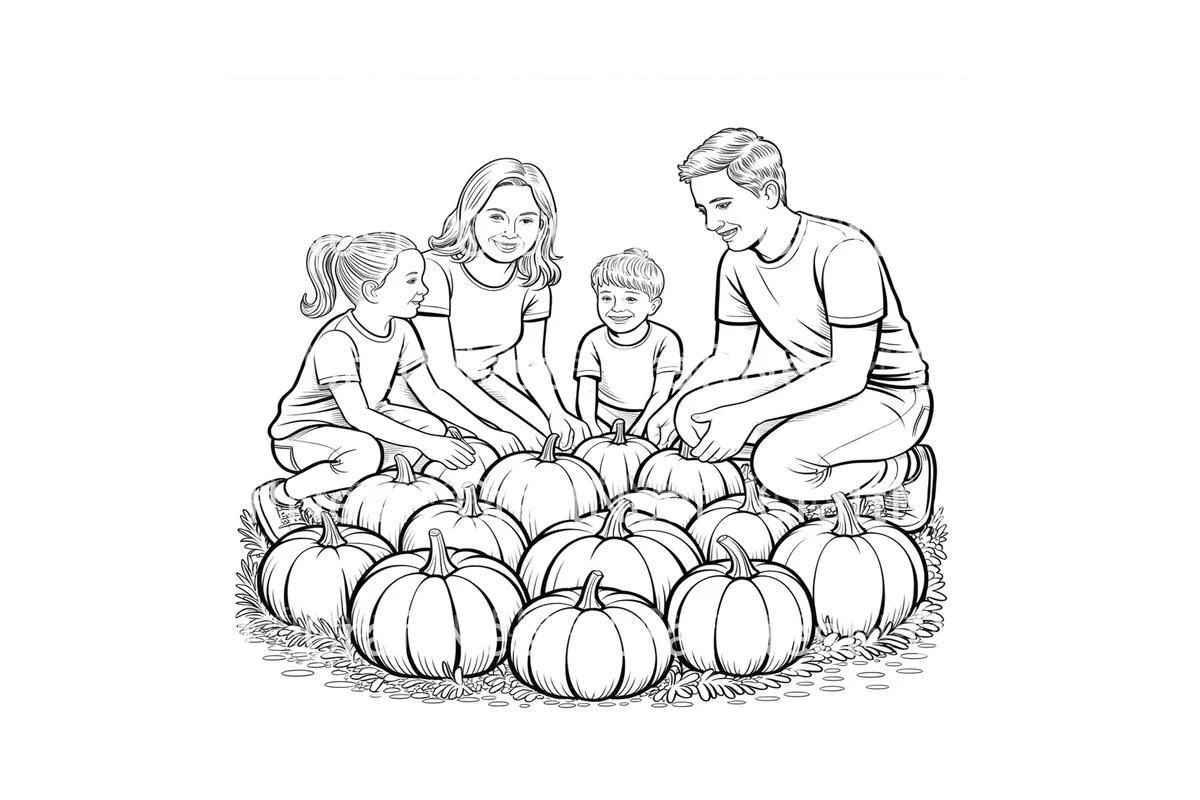 Family Pumpkin Picking Coloring Books - Image 4