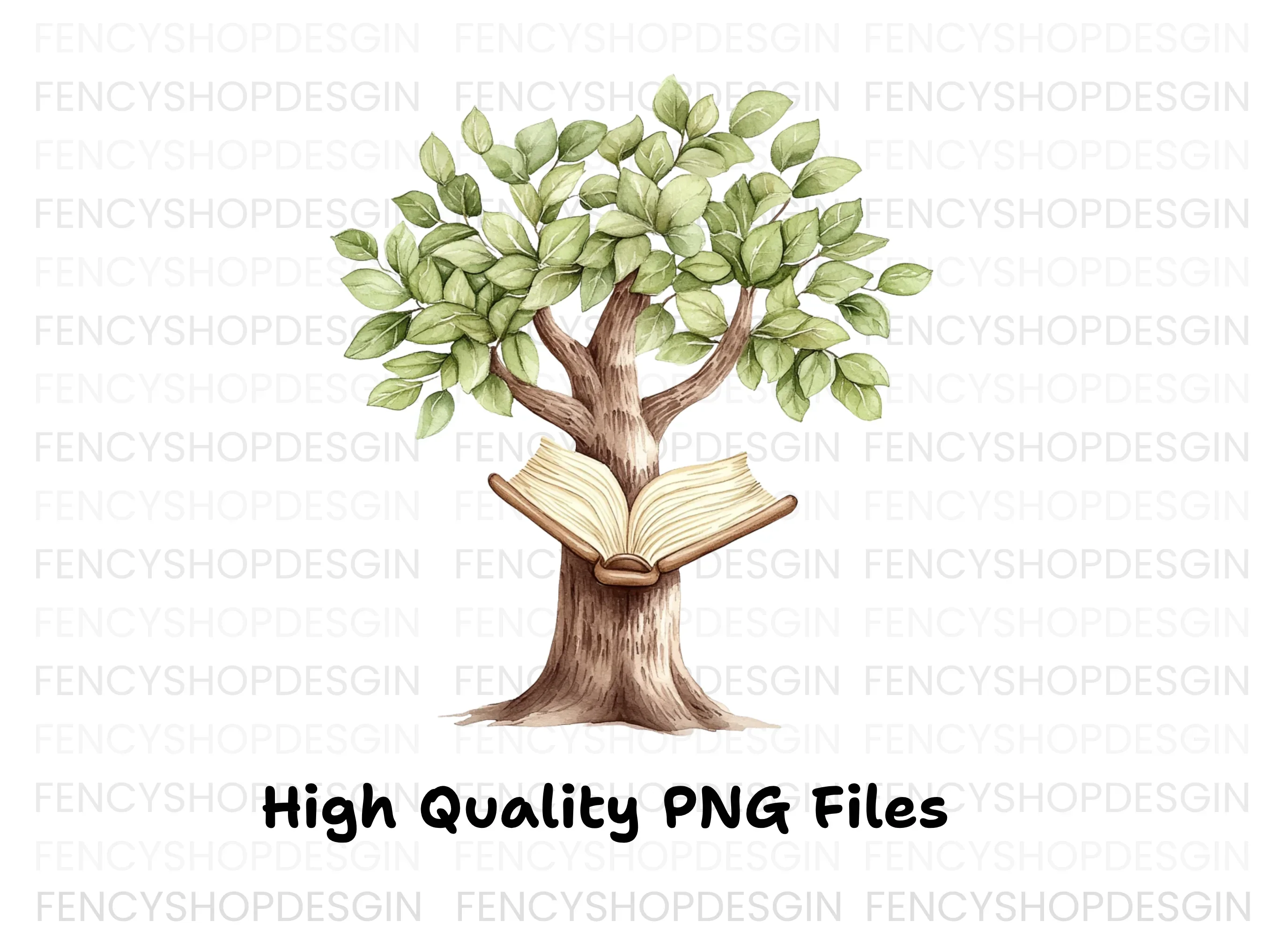 Fantasy Book Trees Clipart Bundle - Image 3