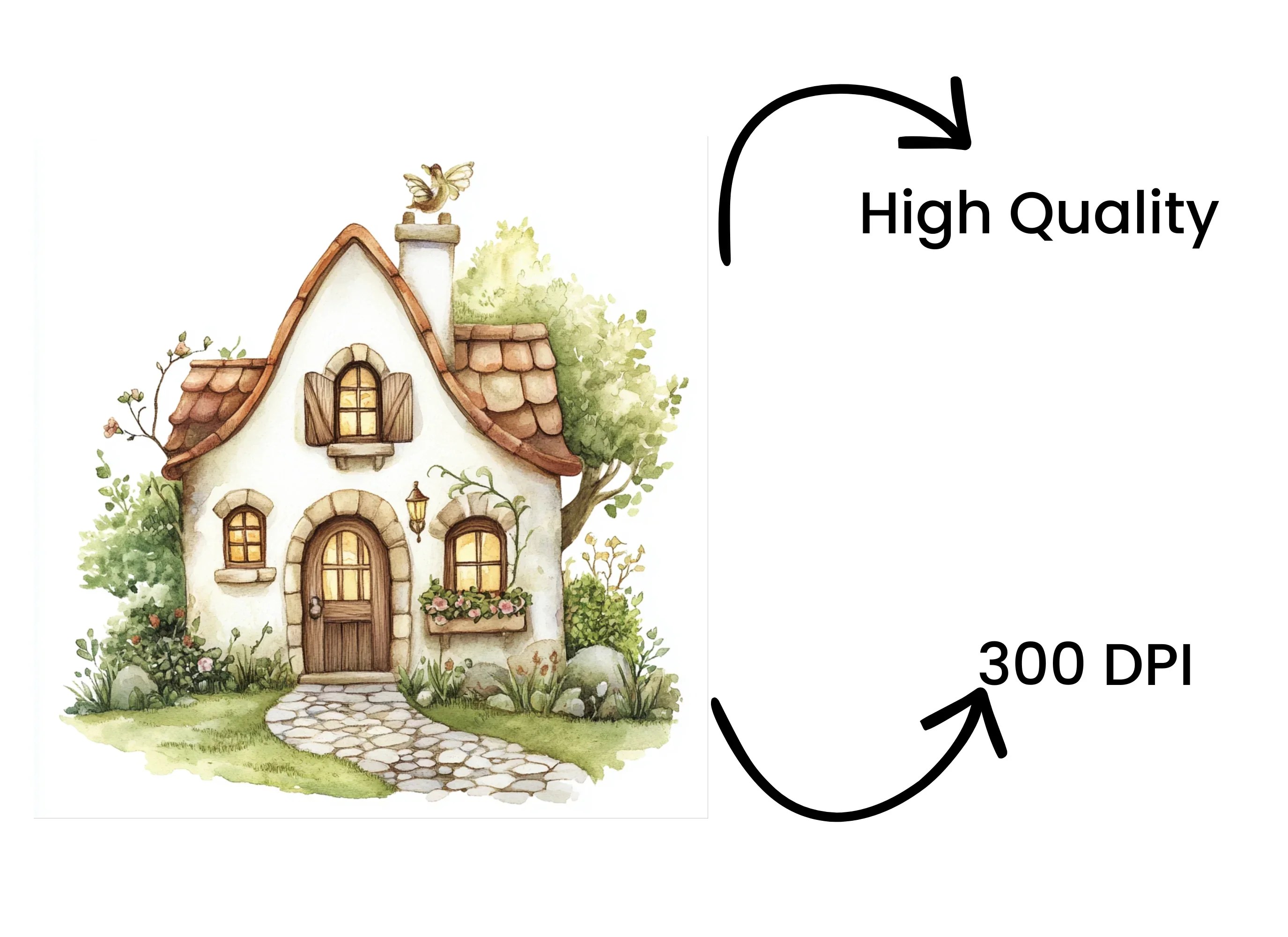 Fantasy Cottages Clipart Bundle - Image 4